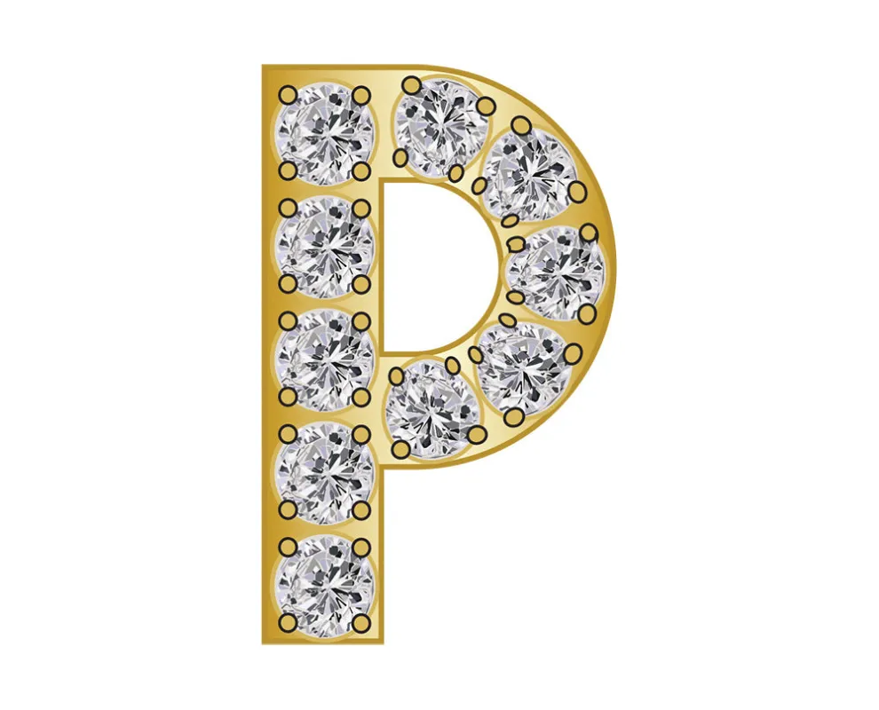 Pavé Initial Icon - P sold by BaubleBar
