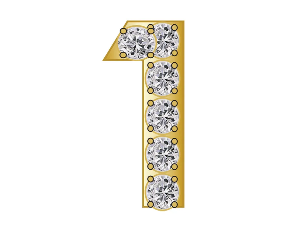 Pavé Number Icon - 1 sold by BaubleBar