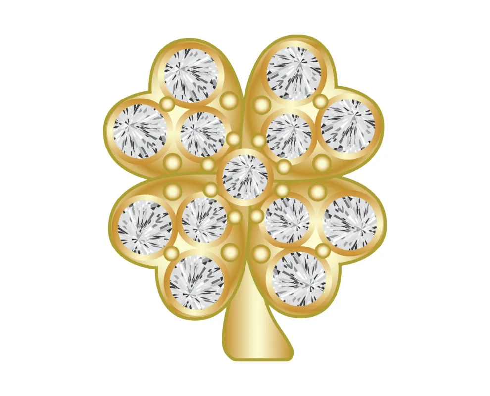 Pavé Motif Icon - Clover sold by BaubleBar