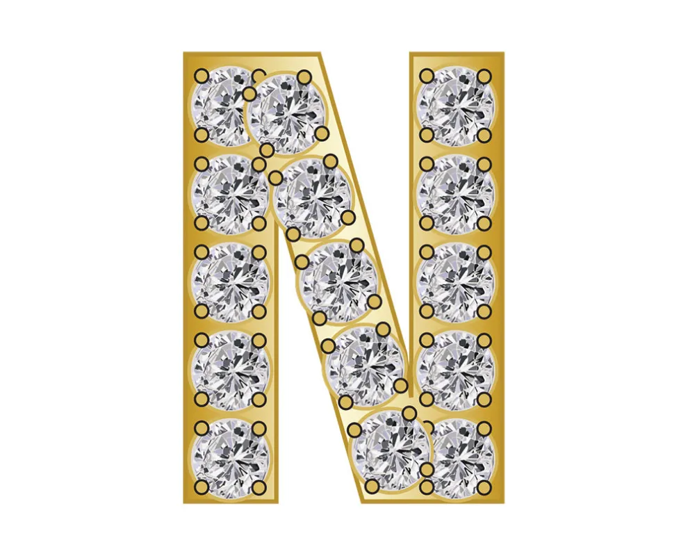 Pavé Initial Icon - N sold by BaubleBar