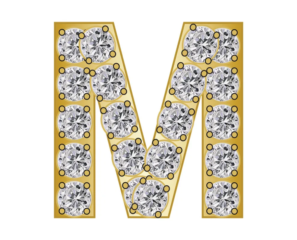 Pavé Initial Icon - M sold by BaubleBar