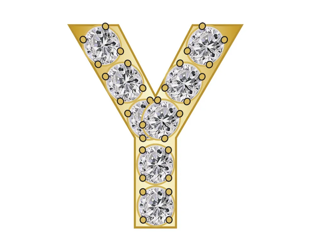 Pavé Initial Icon - Y sold by BaubleBar