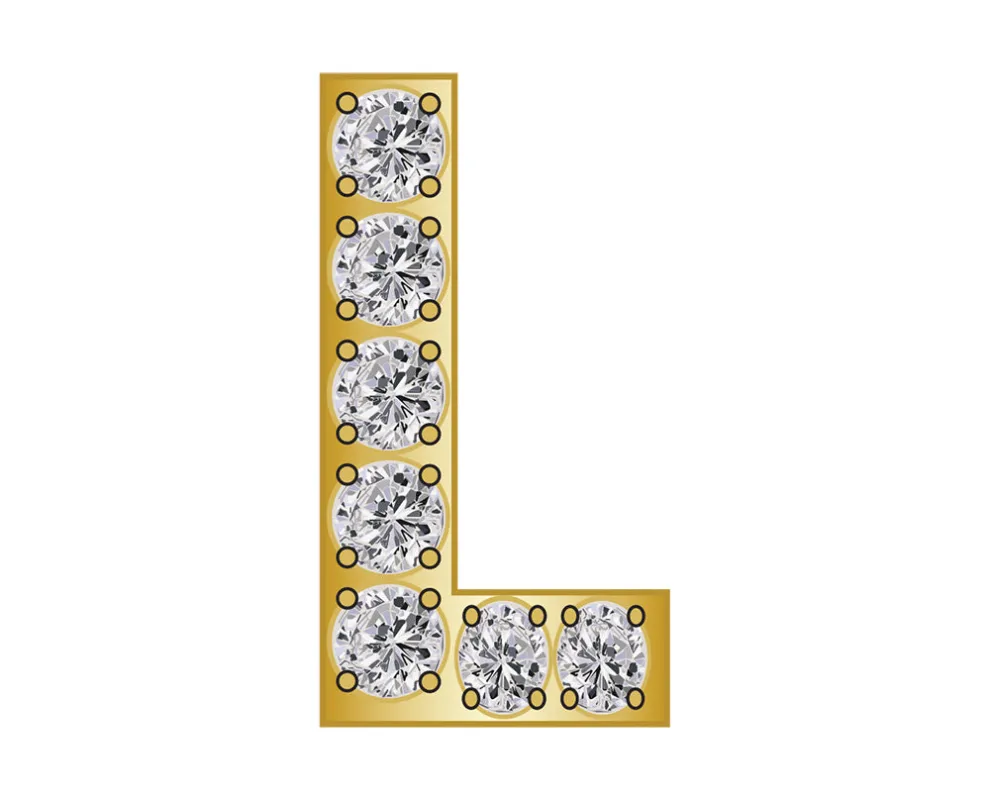 Pavé Initial Icon - L sold by BaubleBar