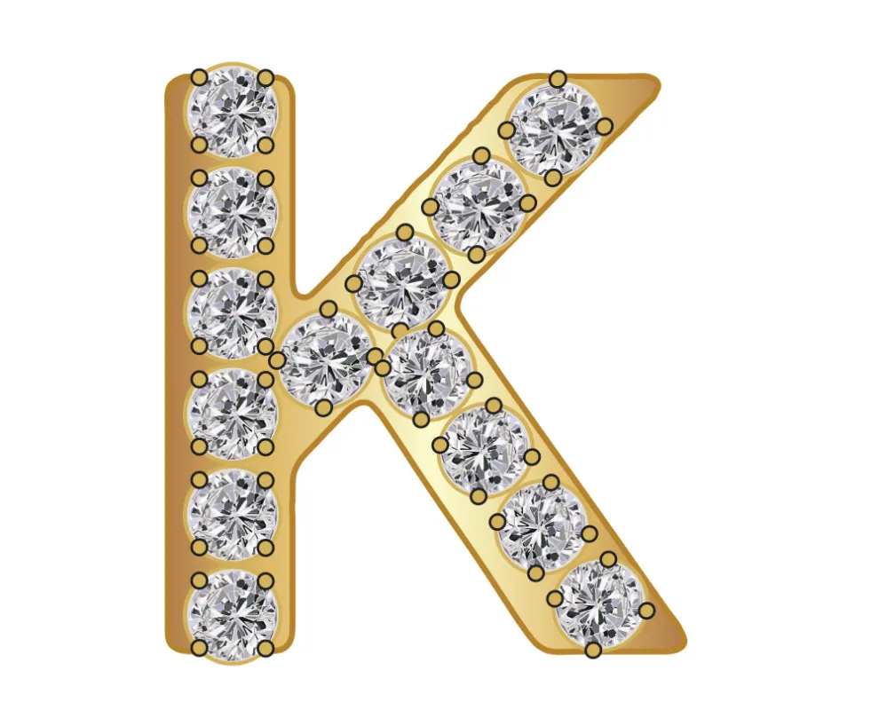 Pavé Initial Icon - K sold by BaubleBar