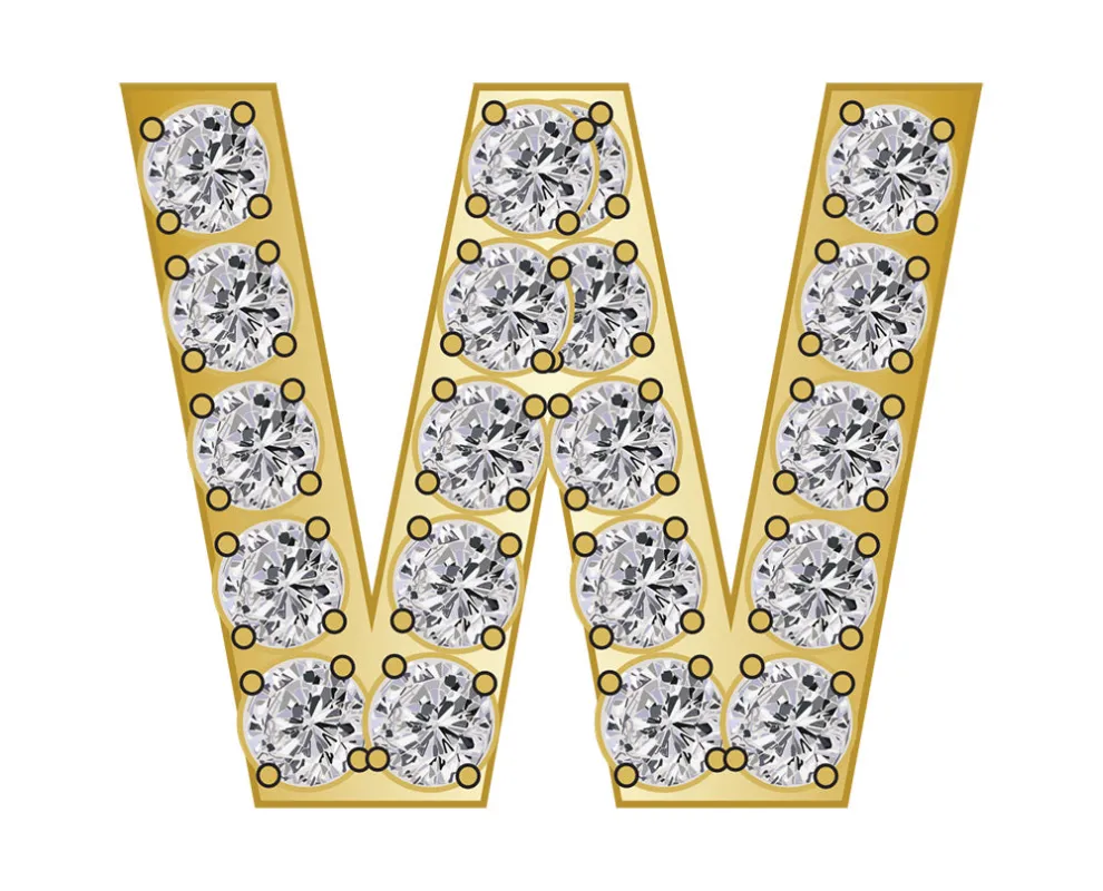 Pavé Initial Icon - W sold by BaubleBar