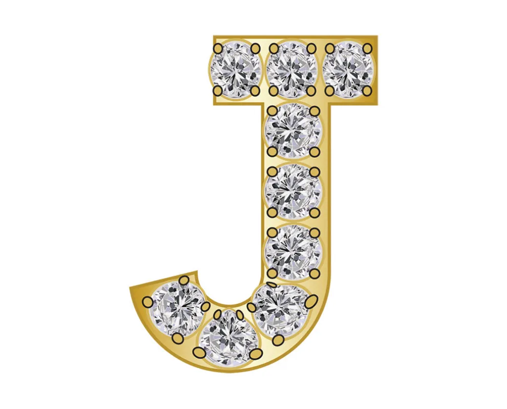 Pavé Initial Icon - J sold by BaubleBar