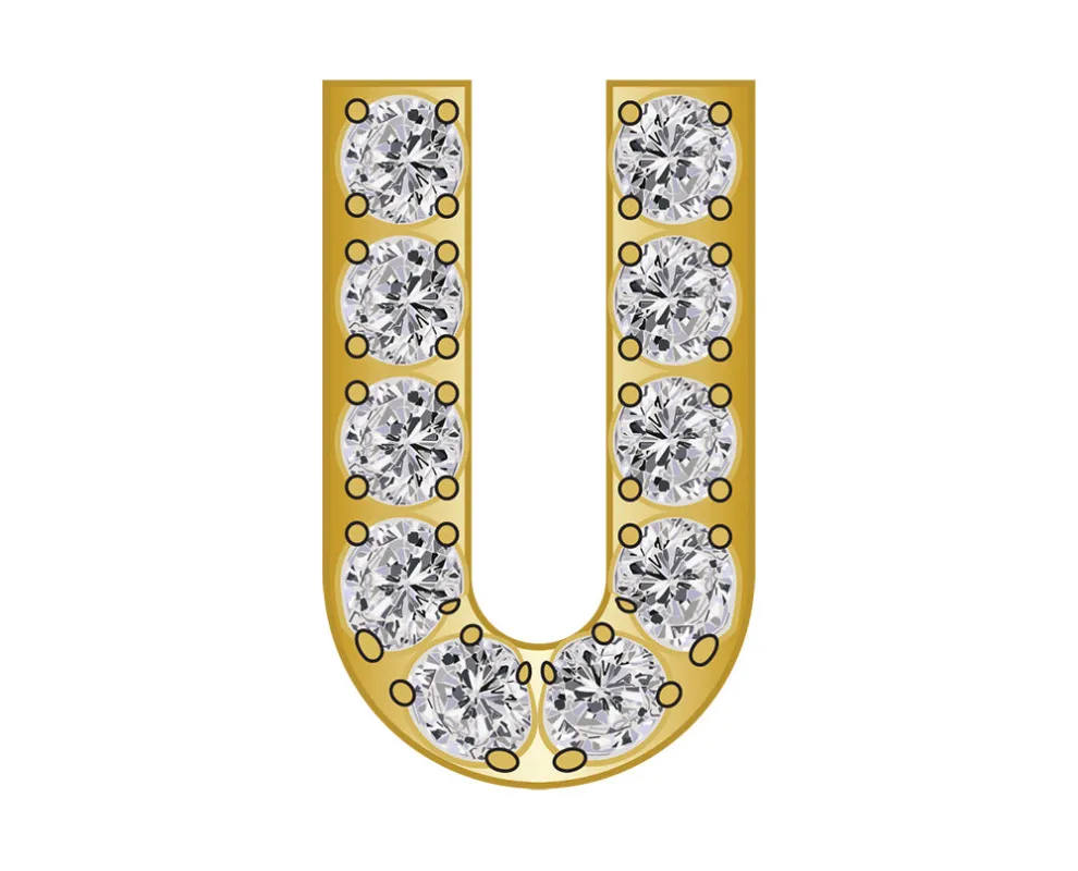 Pavé Initial Icon - U sold by BaubleBar