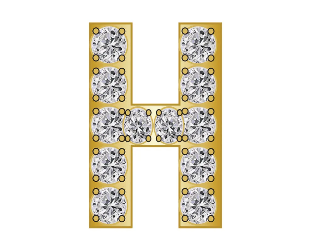 Pavé Initial Icon - H sold by BaubleBar