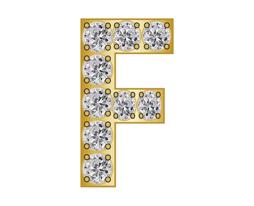 Pavé Initial Icon - F sold by BaubleBar
