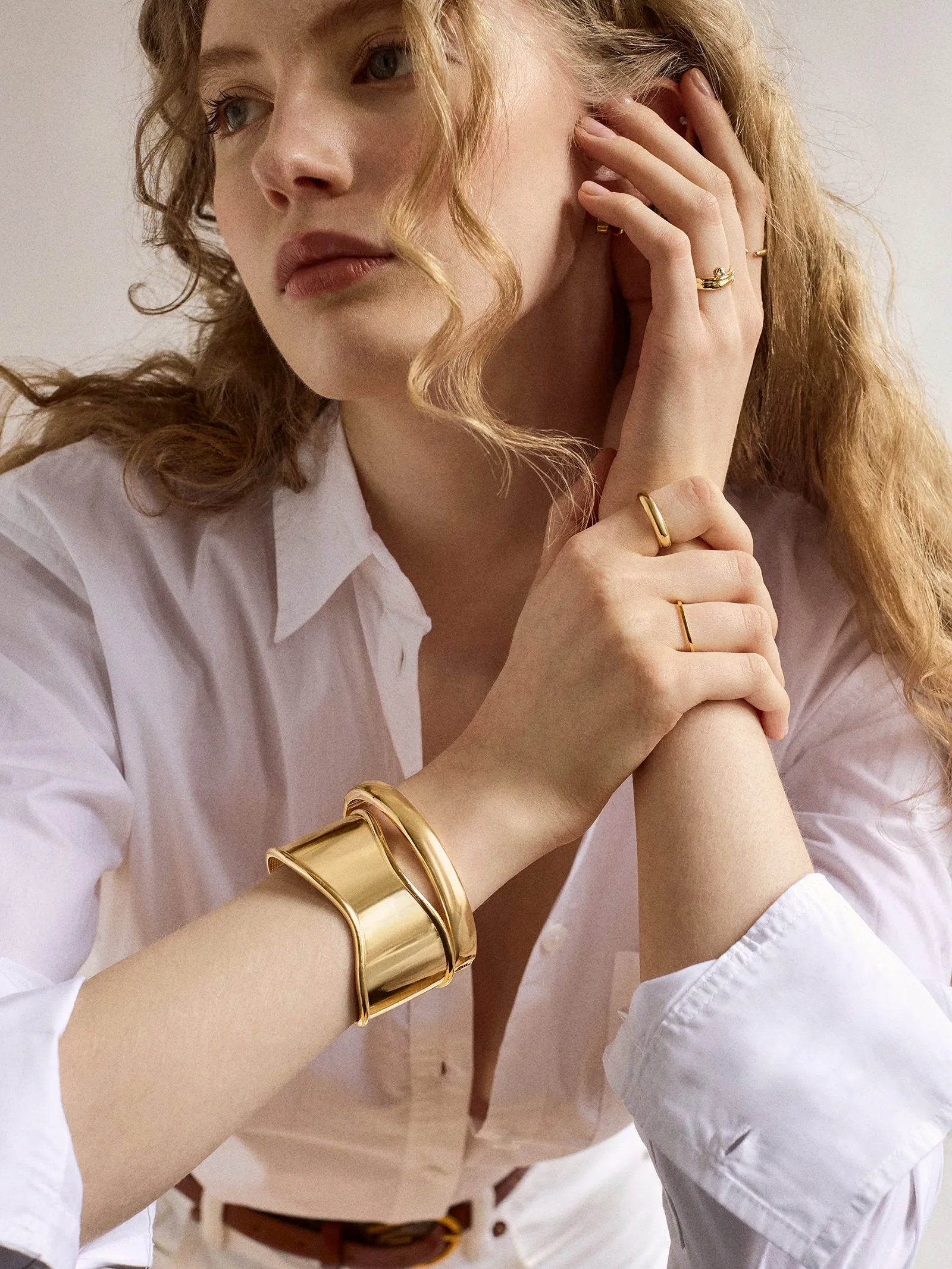 Ashanti Cuff Bracelet - Gold sold by BaubleBar product image thumbnail 2