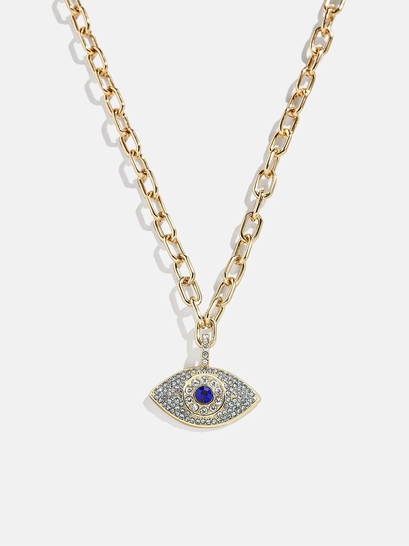 Eyes Out Necklace - Gold/Blue sold by BaubleBar