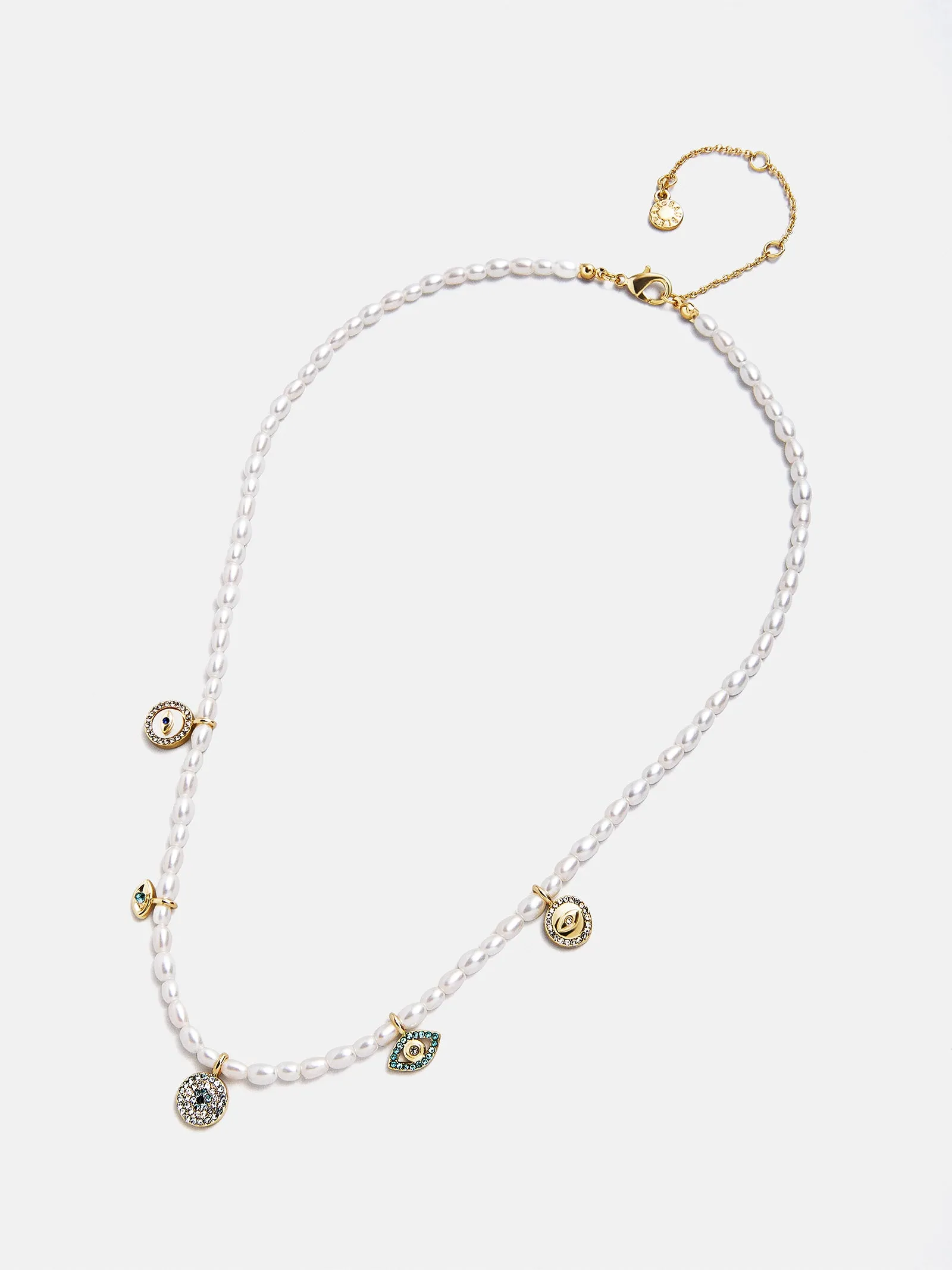 Frida Evil Eye Necklace - White/Blue sold by BaubleBar product image thumbnail 3