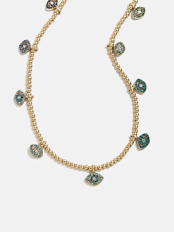 Evil Eye Pisa Necklace - Gold/Blue sold by BaubleBar
