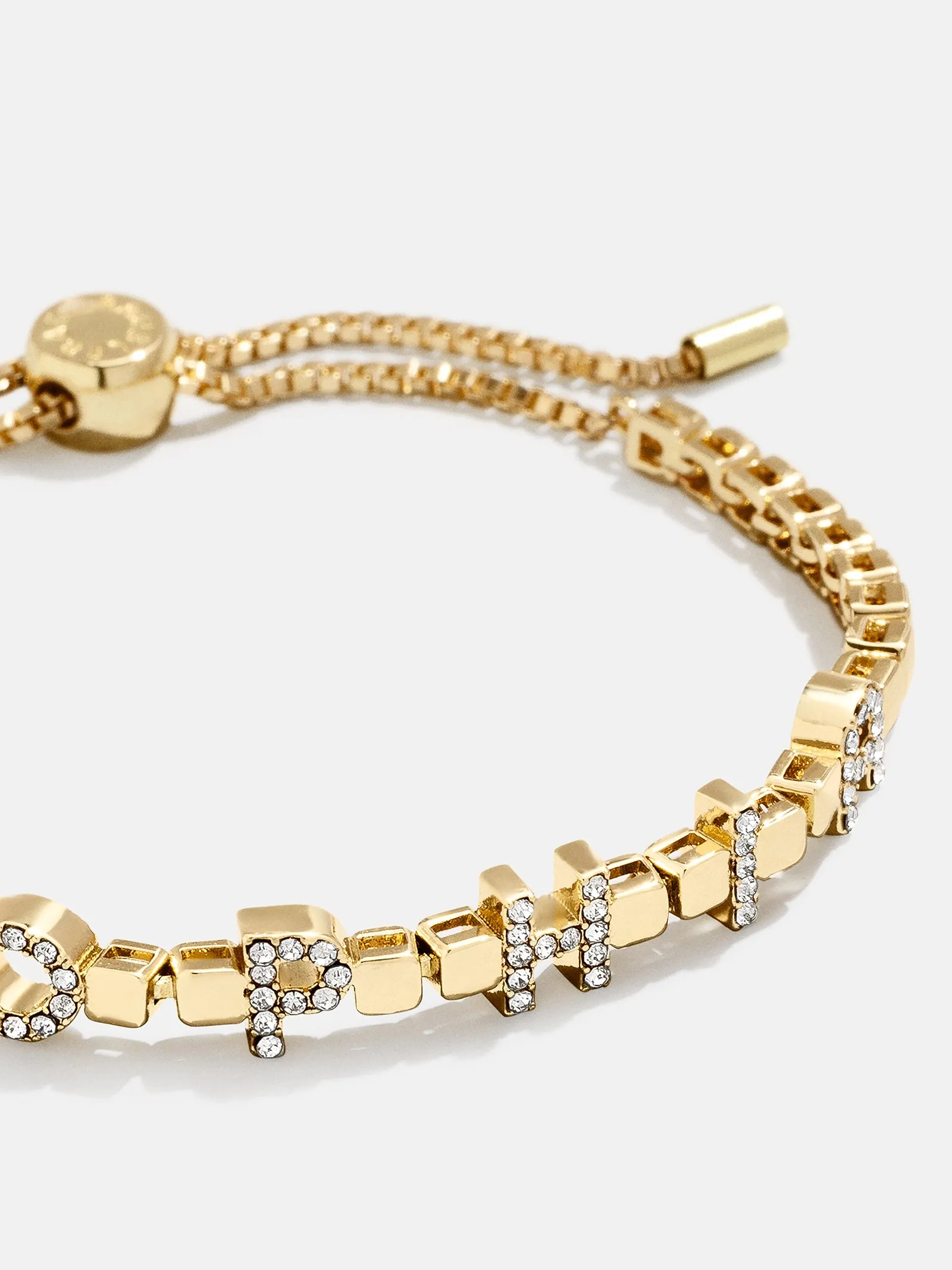 Custom Nameplate Tennis Bracelet - Gold/Pavé sold by BaubleBar product image thumbnail 3