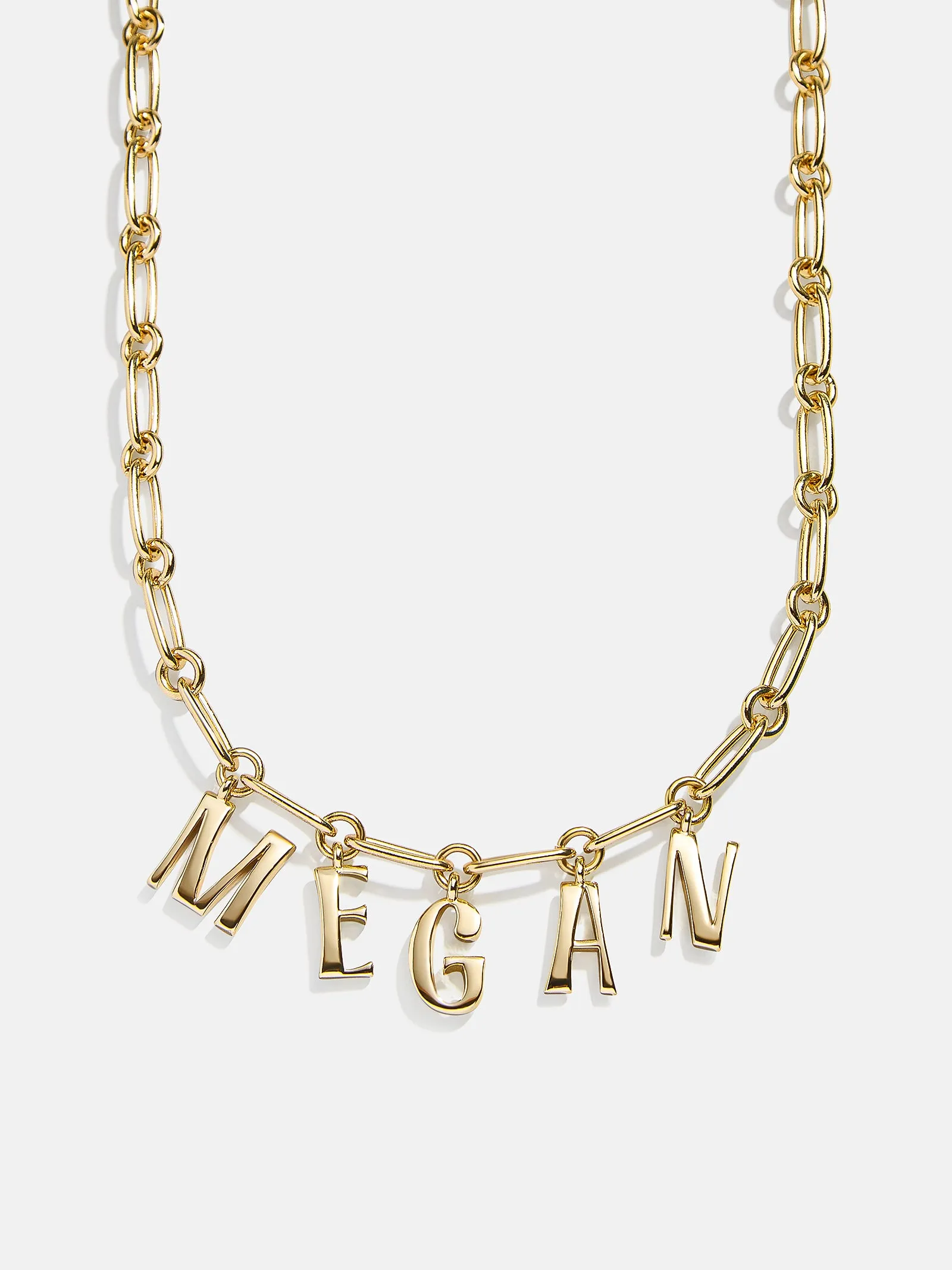 Chunky Spaced Letter Custom Necklace - Gold sold by BaubleBar