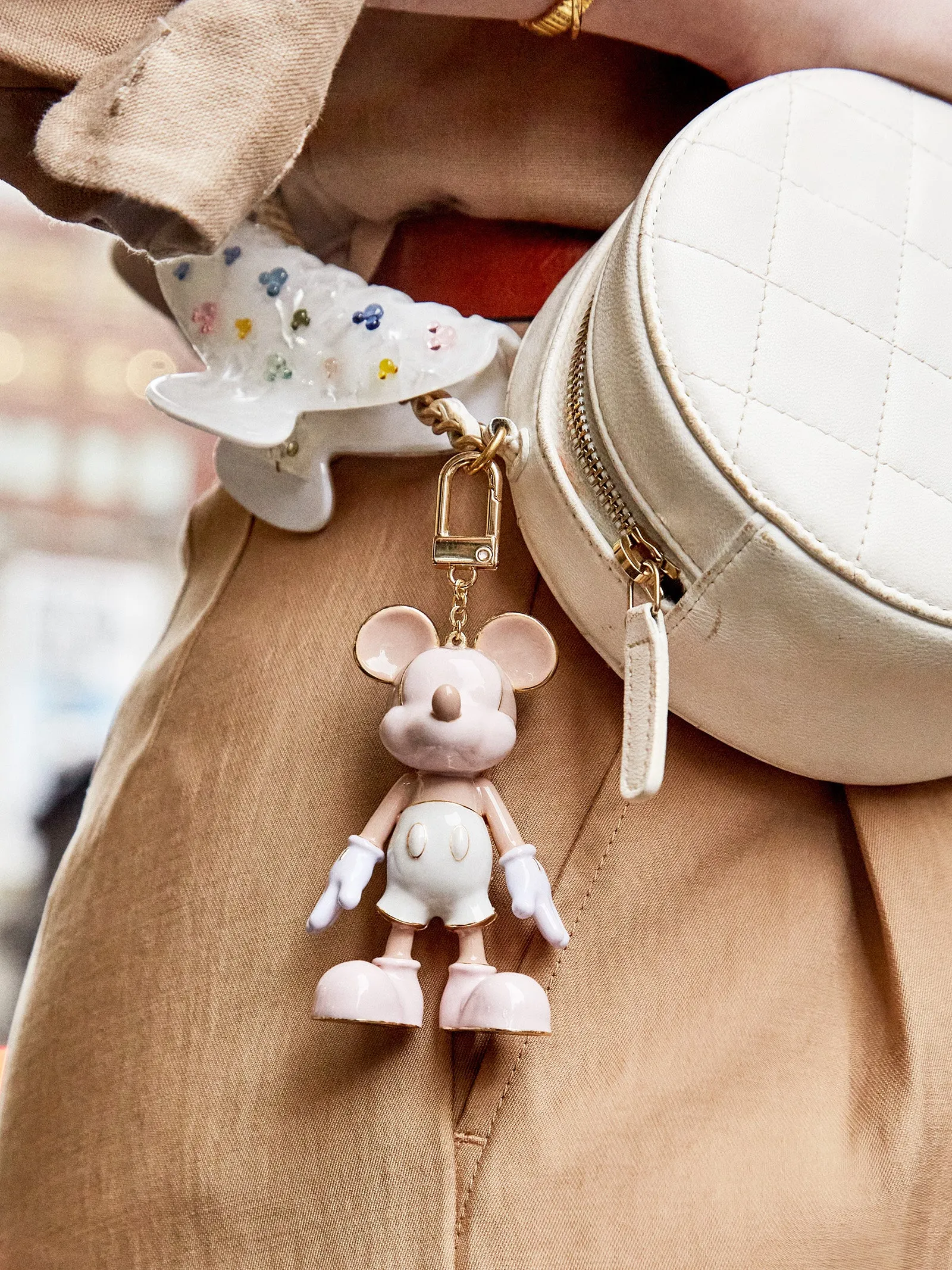 Mickey Mouse disney Bag Charm - Neutral Colorblock sold by BaubleBar product image thumbnail 3