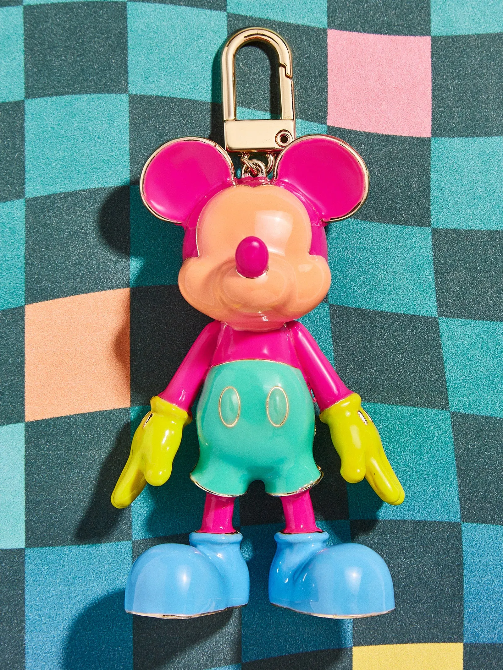 Mickey Mouse disney Bag Charm - Glow In The Dark Multi Colorblock sold by BaubleBar