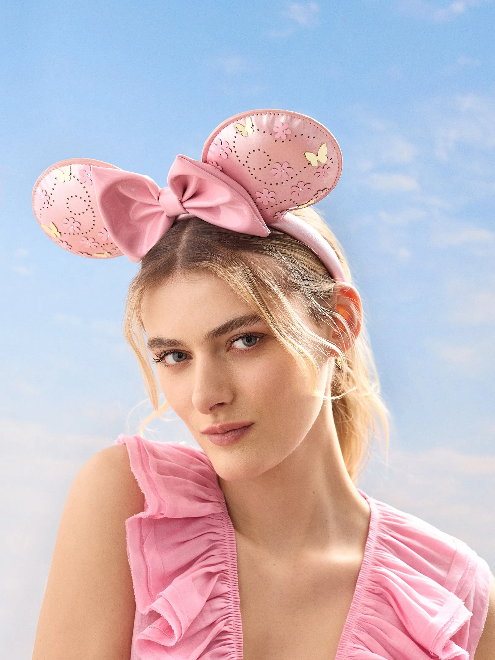 Disney Minnie Mouse Petaled Pink Headband - Minnie Mouse Petaled Pink Ears sold by BaubleBar product image thumbnail 2
