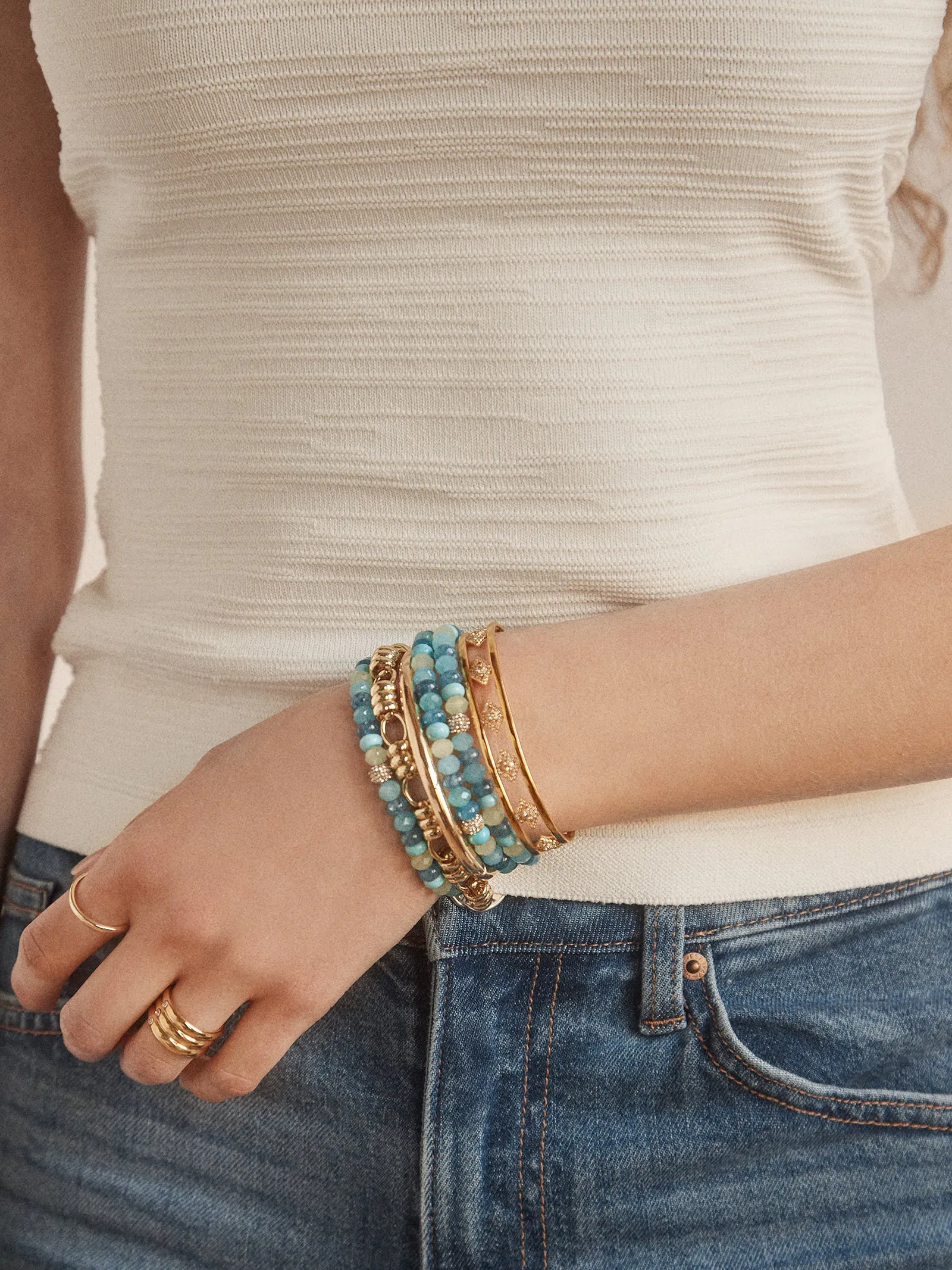 Marysol Semi-Precious Bracelet - Turquoise sold by BaubleBar product image thumbnail 2