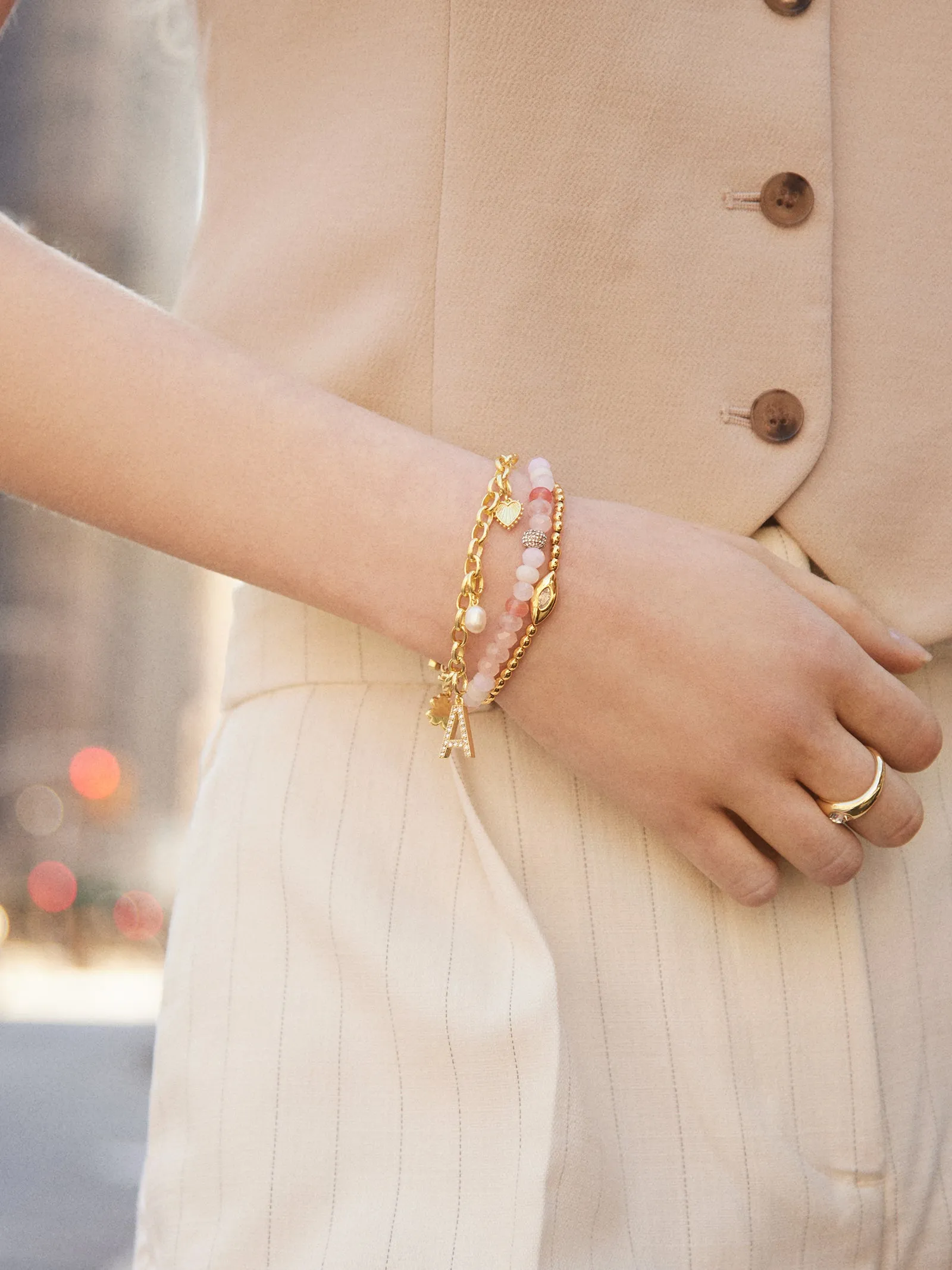 Marysol Semi-Precious Bracelet - Pink sold by BaubleBar product image thumbnail 2