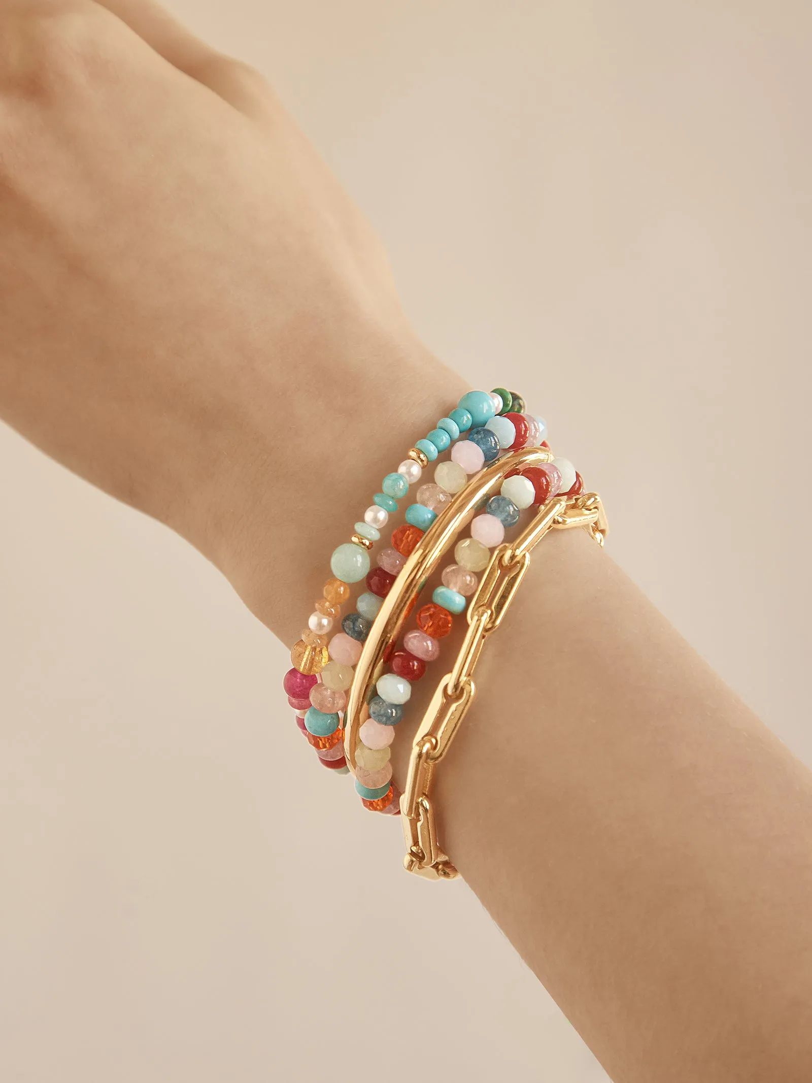 Marlowe Semi-Precious Bracelet - Gold/Multi sold by BaubleBar product image thumbnail 2