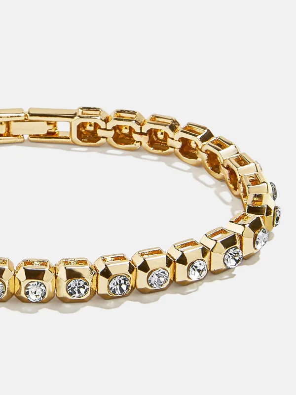 Megan Tennis Bracelet - Gold/Pavé sold by BaubleBar