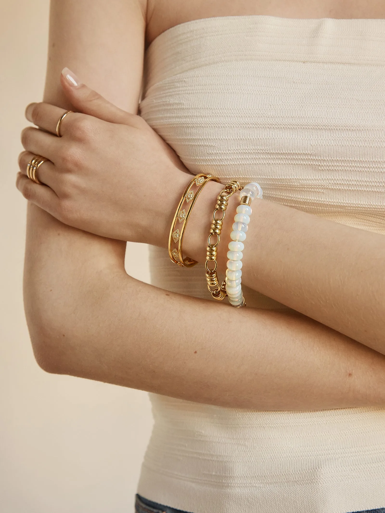 Joan Semi-Precious Bracelet - Clear sold by BaubleBar product image thumbnail 2