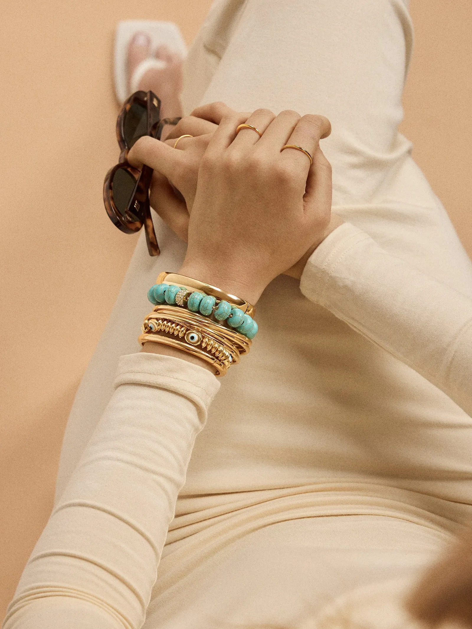 Joan Semi-Precious Bracelet - Turquoise sold by BaubleBar product image thumbnail 2