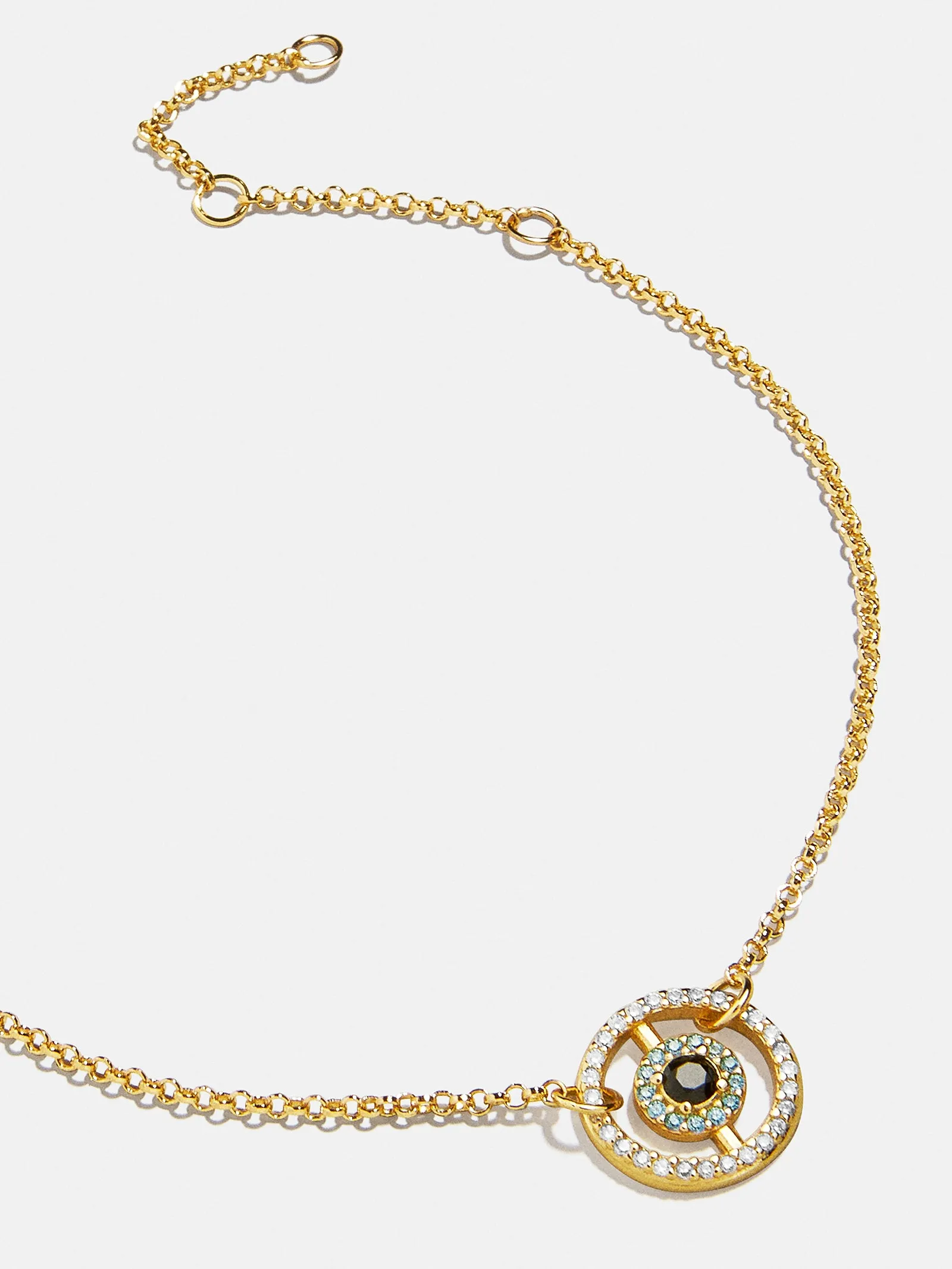 Sabrina 18K Gold Motif Bracelet - Evil Eye sold by BaubleBar