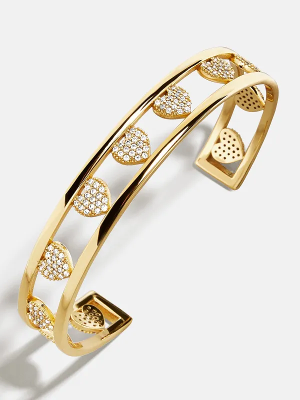 18K Gold Heart Cuff Bracelet - Heart sold by BaubleBar
