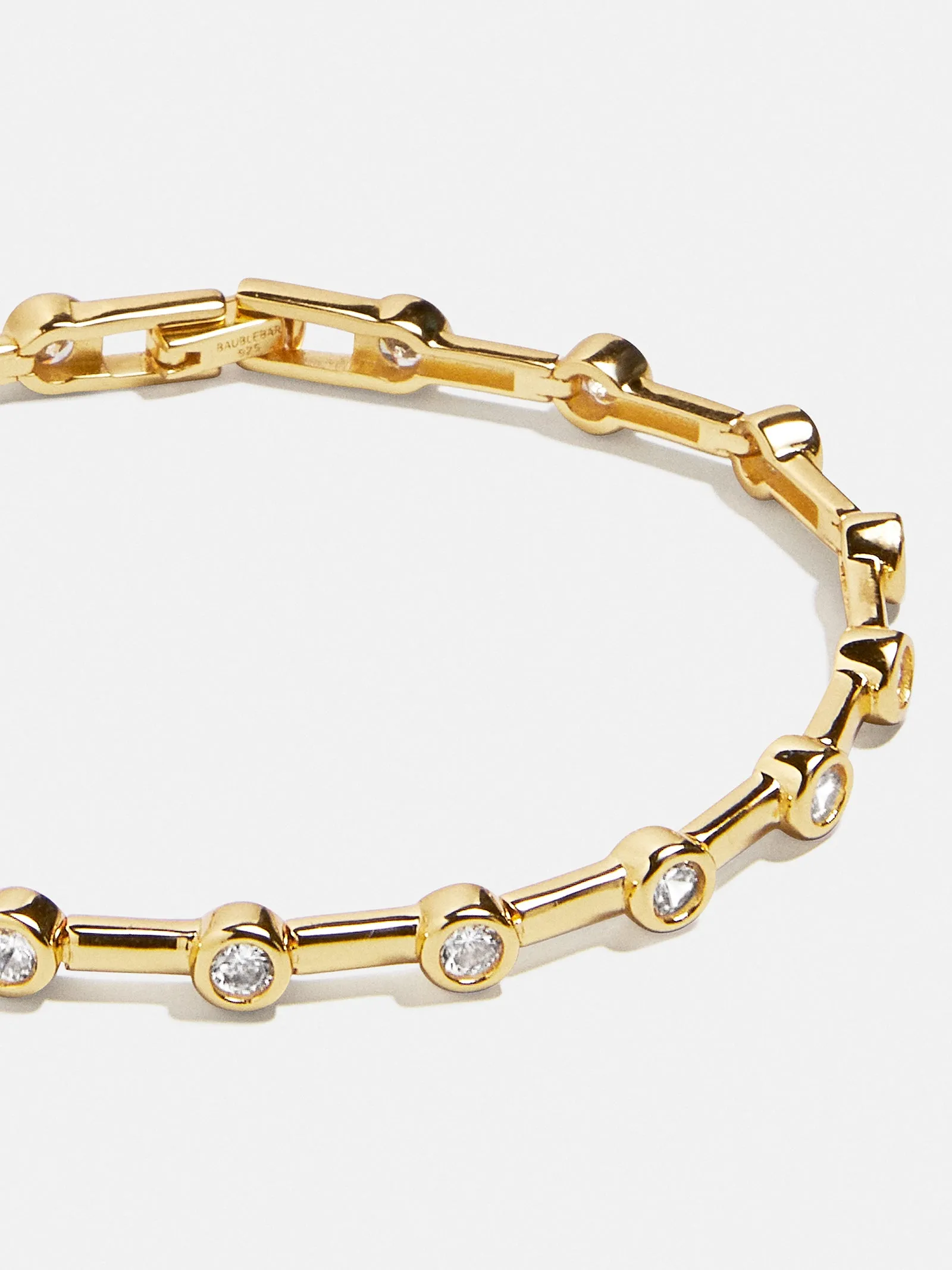 Eve 18K Gold Tennis Bracelet - Gold/Pavé sold by BaubleBar