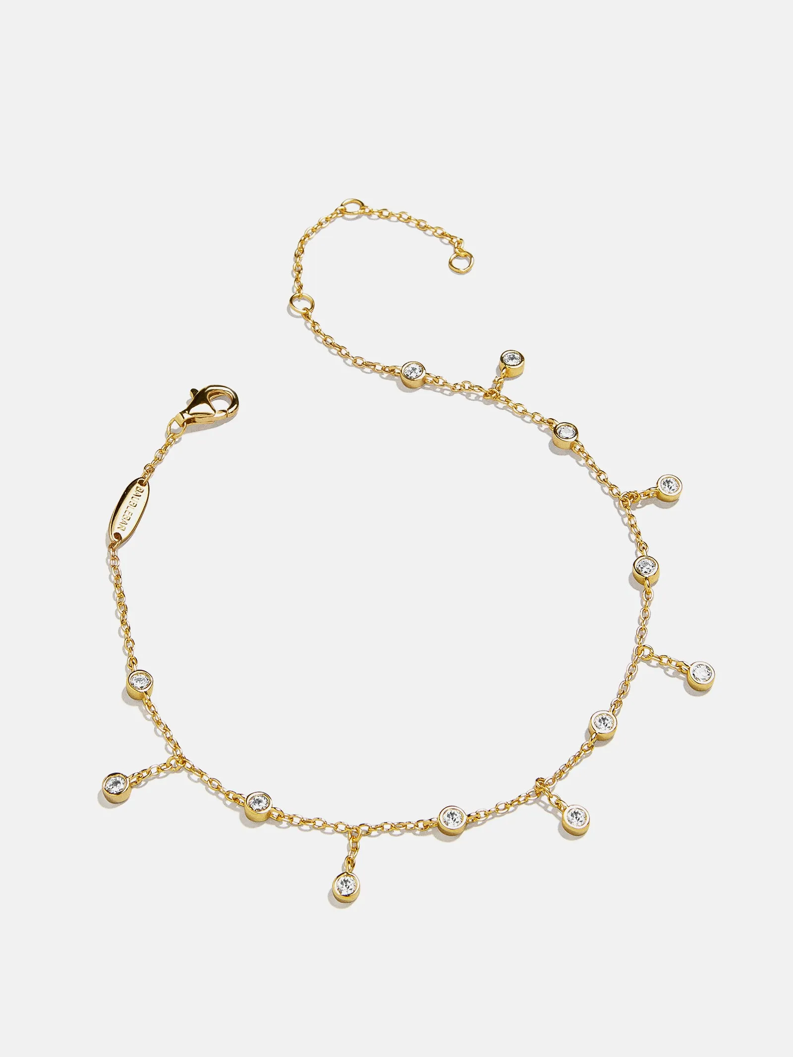Leslie 18K Gold Anklet - Gold/Pavé sold by BaubleBar product image thumbnail 3