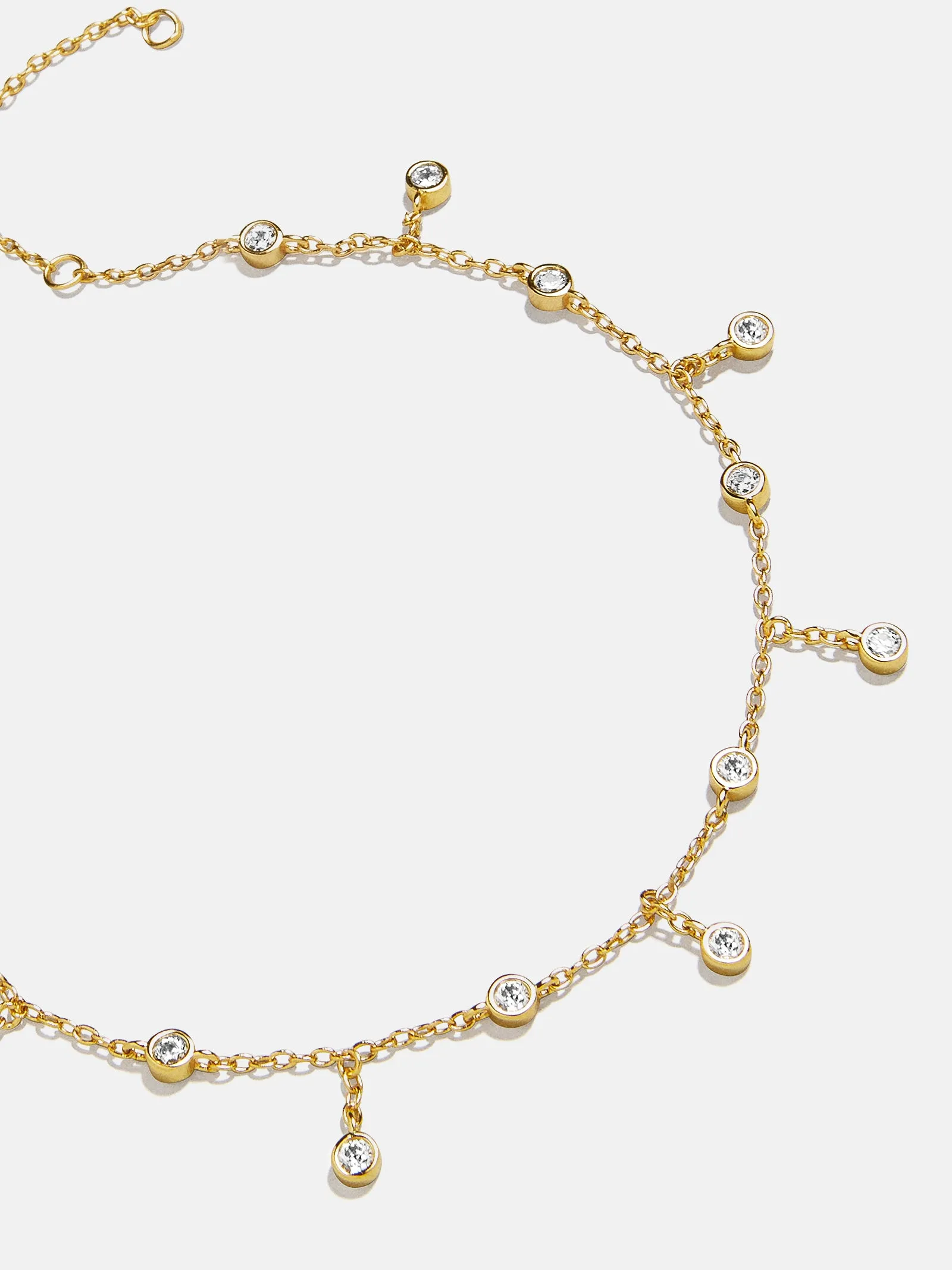 Leslie 18K Gold Anklet - Gold/Pavé sold by BaubleBar