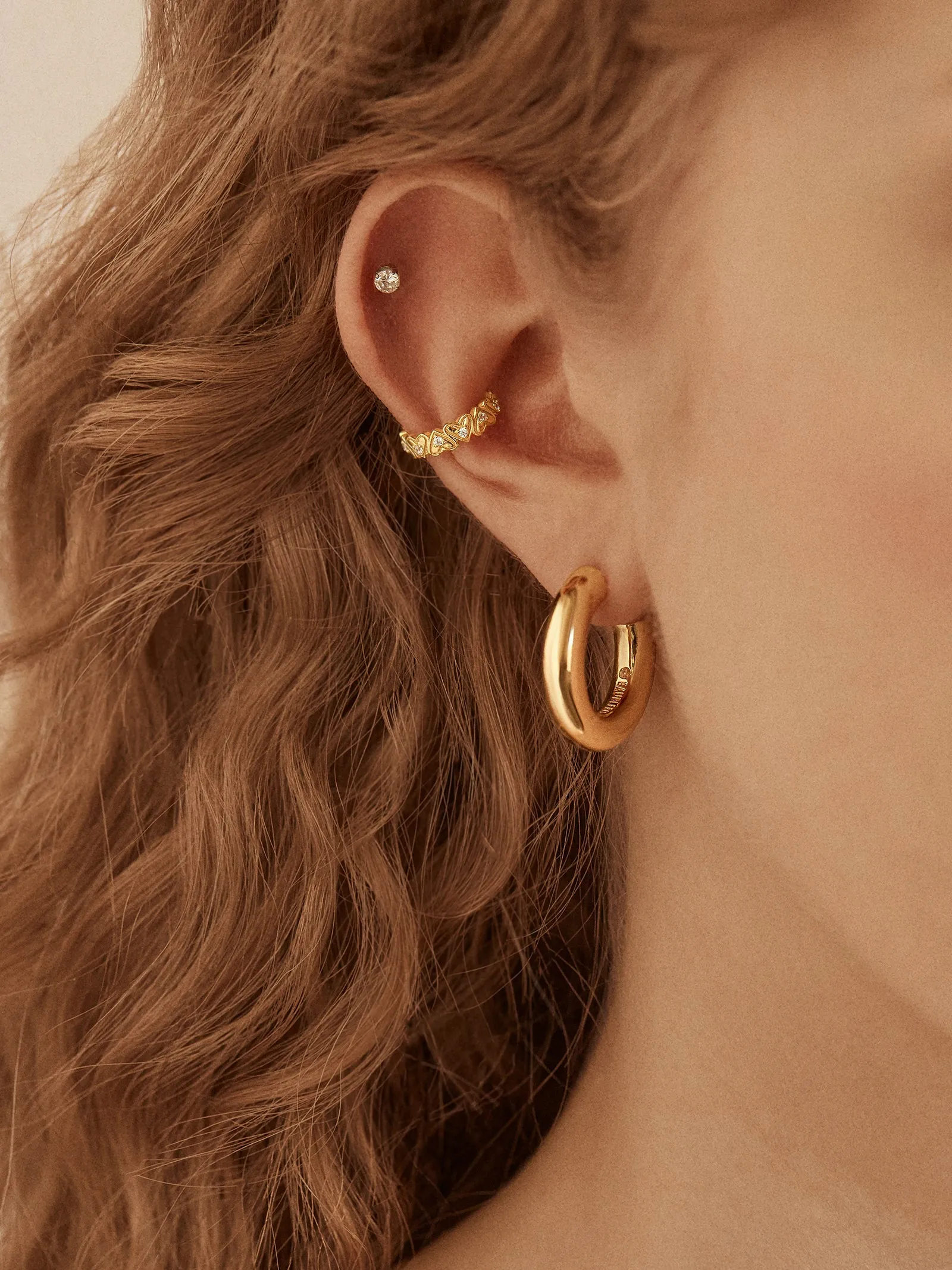 18K Gold Heart Ear Cuff - Heart sold by BaubleBar product image thumbnail 2
