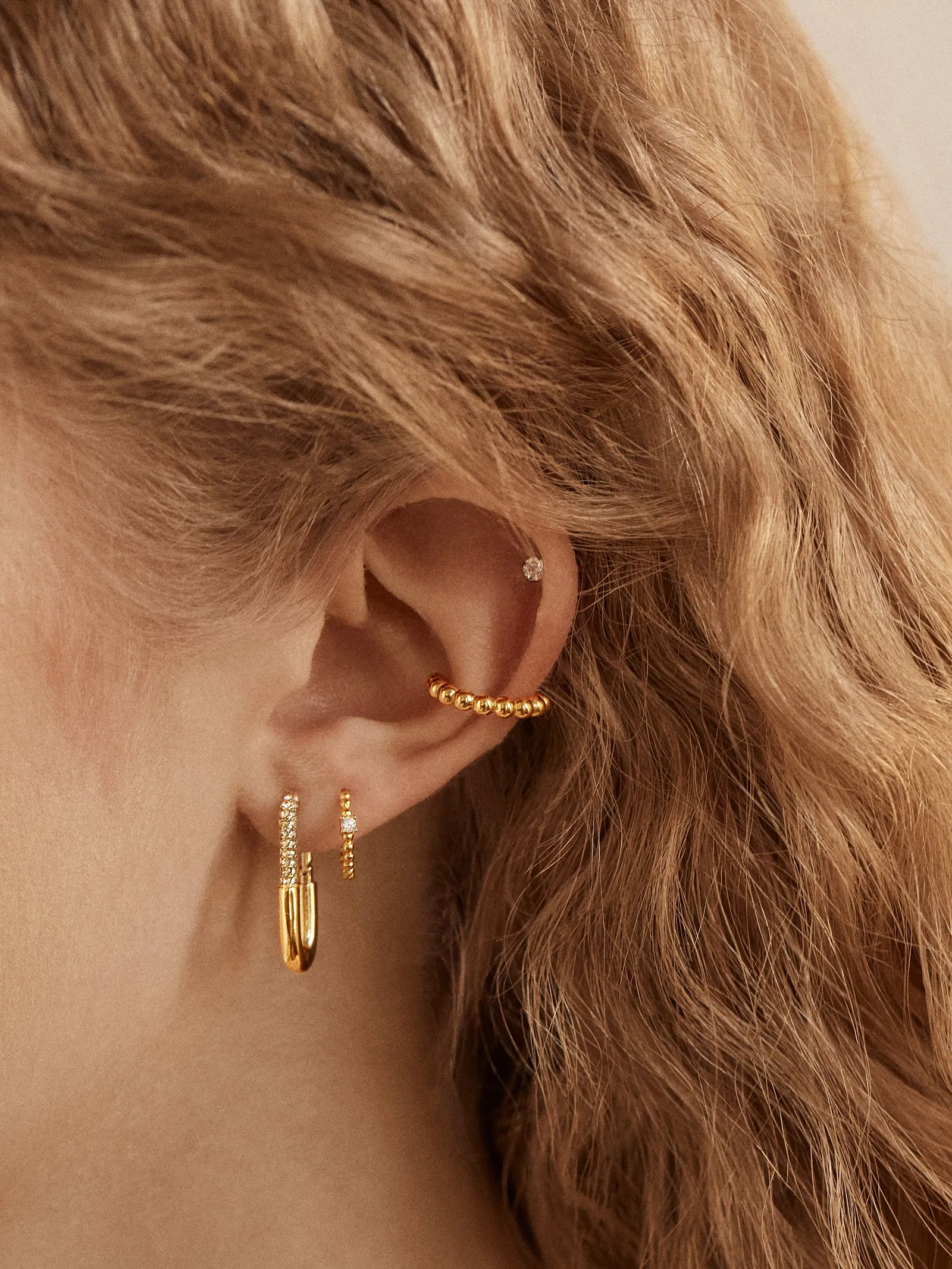 18K Gold Pisa Ear Cuff - Gold sold by BaubleBar product image thumbnail 2