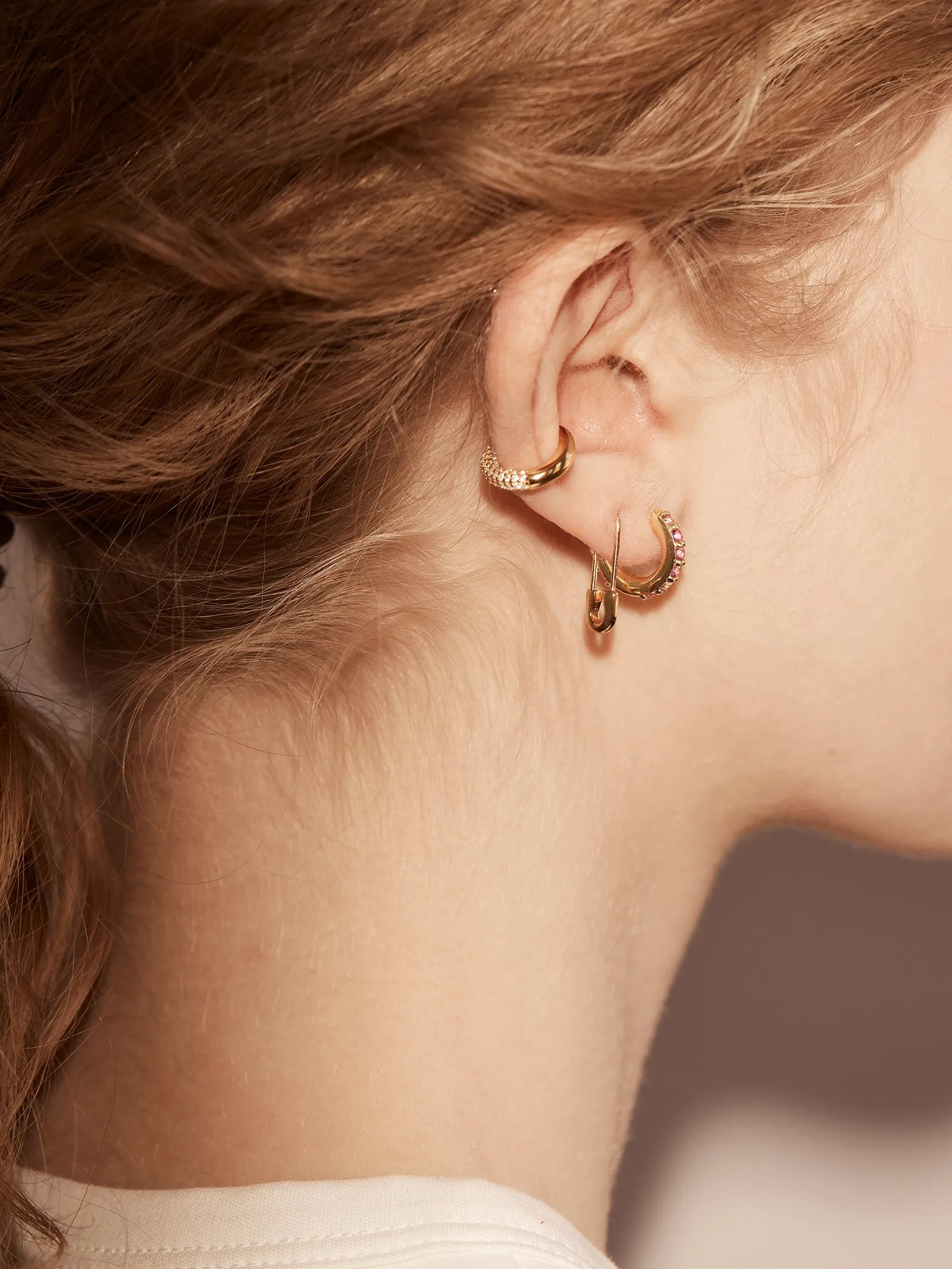 Demi 18K Gold Ear Cuff - Gold/Pavé sold by BaubleBar product image thumbnail 2