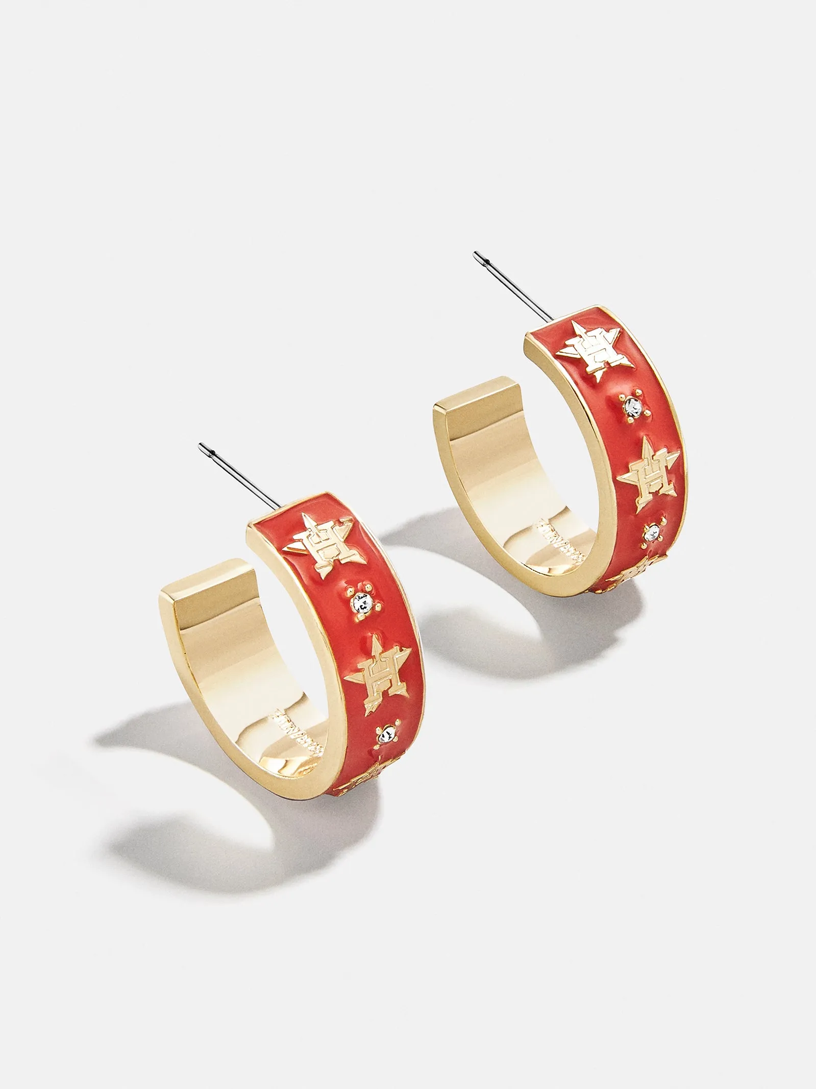 WEAR By Erin Andrews X BaubleBar Houston Astros Enamel Hoop Earrings - Houston Astros sold by BaubleBar