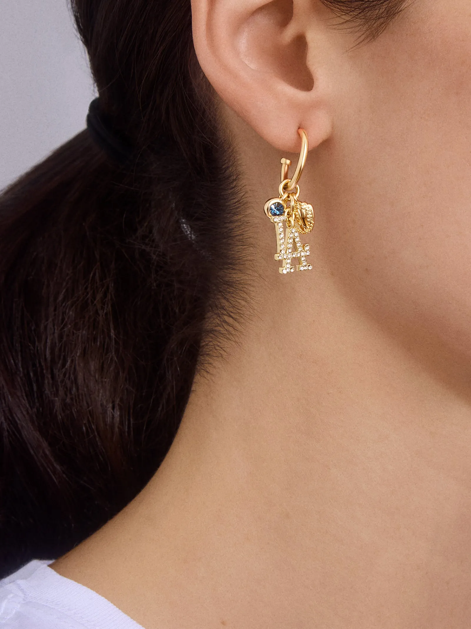 MLB Charm Earrings - Los Angeles Dodgers sold by BaubleBar product image thumbnail 2