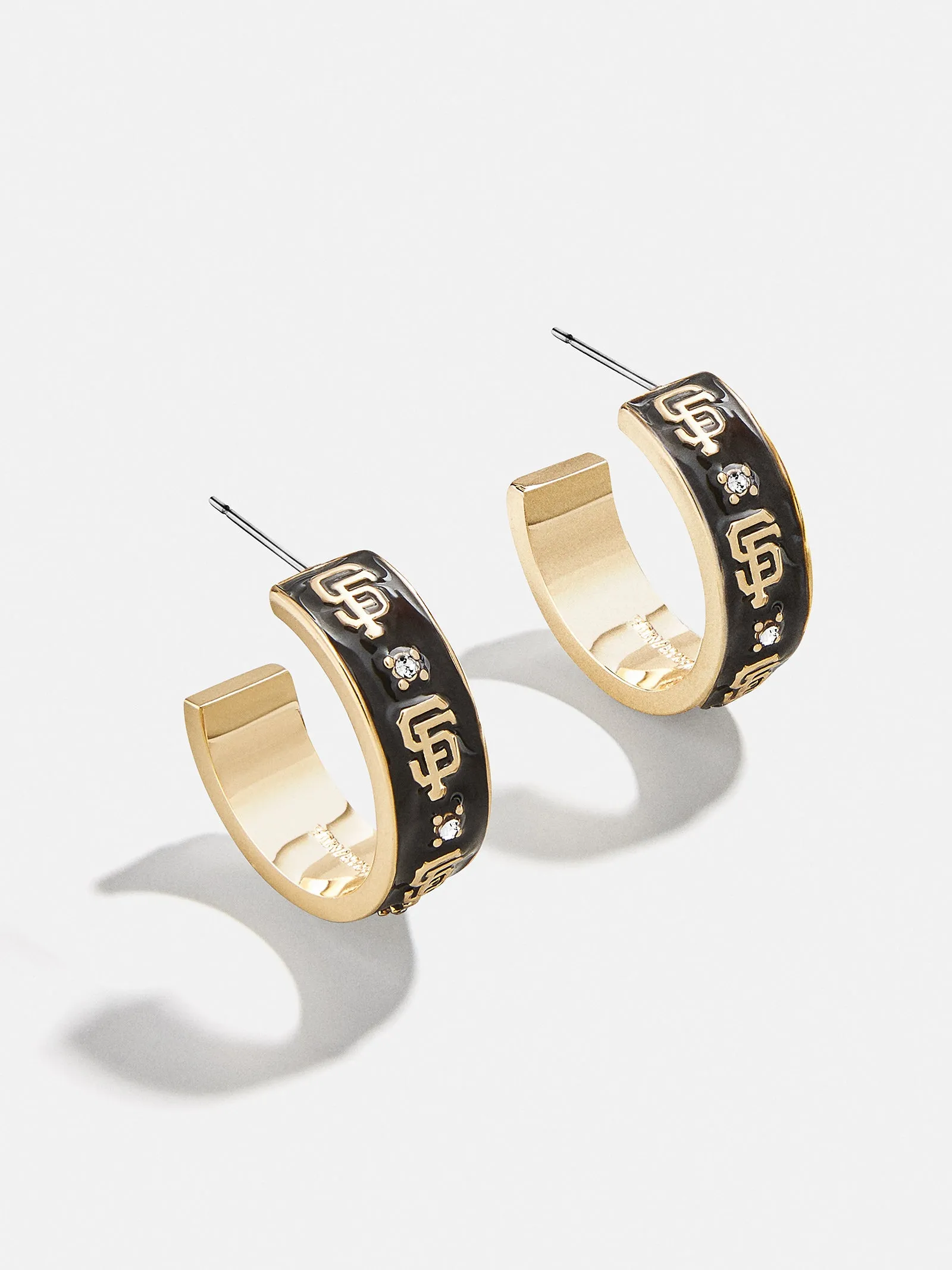 WEAR By Erin Andrews X BaubleBar San Francisco Giants Enamel Hoop Earrings - San Francisco Giants sold by BaubleBar