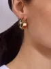 WEAR By Erin Andrews X BaubleBar San Diego Padres Enamel Hoop Earrings - San Diego Padres sold by BaubleBar