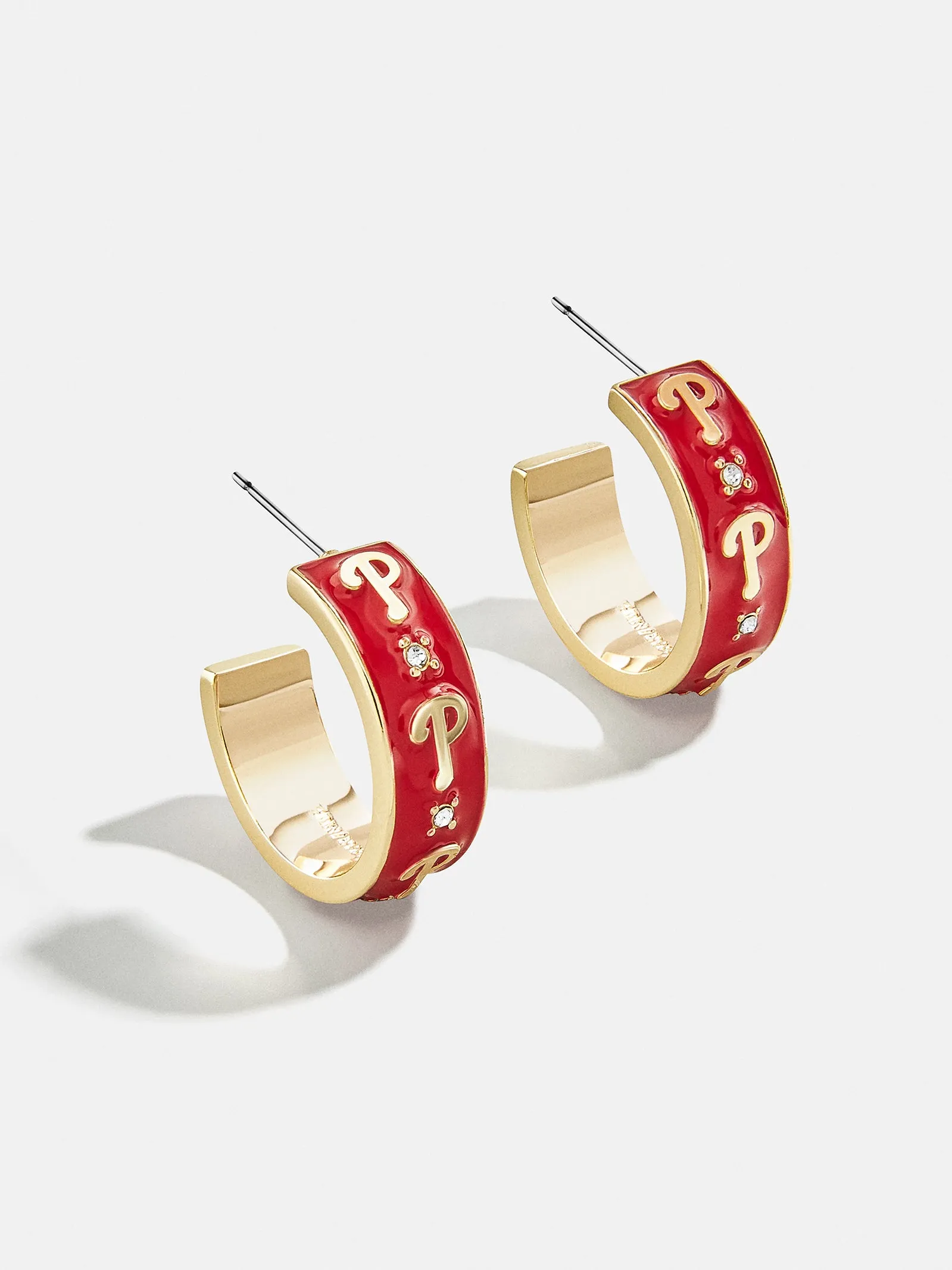 WEAR By Erin Andrews X BaubleBar Philadelphia Phillies Enamel Hoop Earrings - Philadelphia Phillies sold by BaubleBar