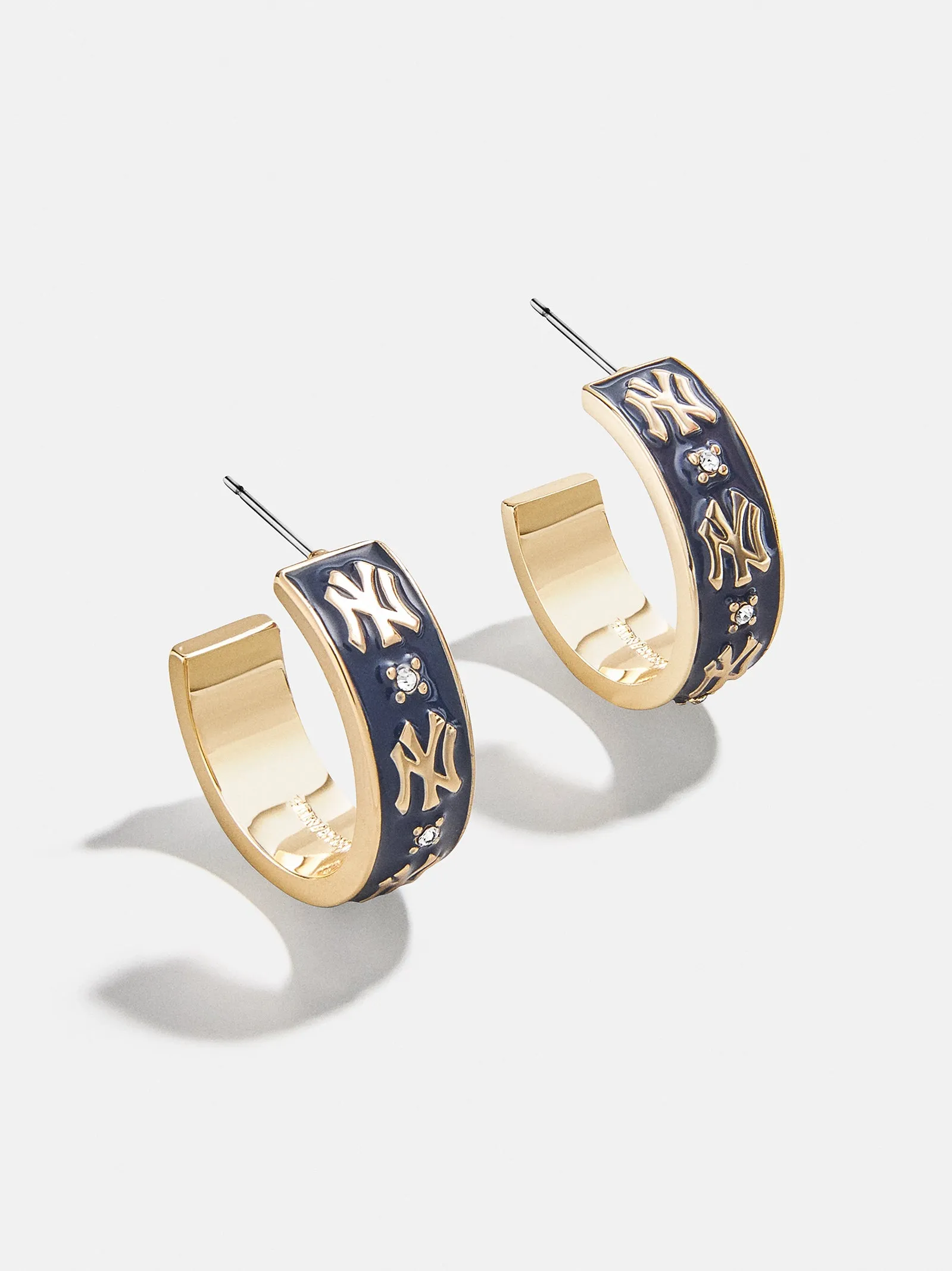 WEAR By Erin Andrews X BaubleBar New York Yankees Enamel Hoop Earrings - New York Yankees sold by BaubleBar product image thumbnail 2