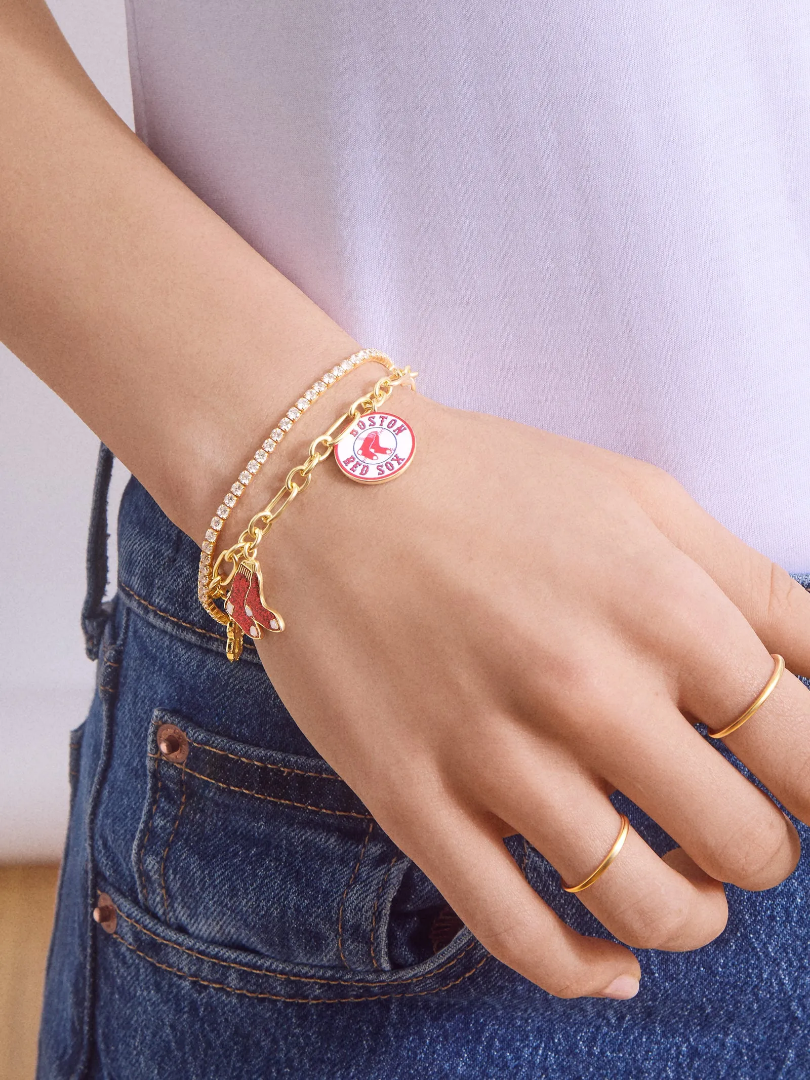 MLB Charm Bracelet - Boston Red Sox sold by BaubleBar product image thumbnail 2