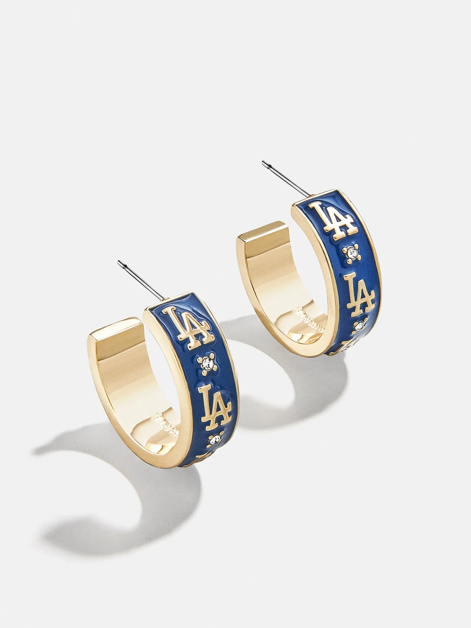 WEAR By Erin Andrews x BaubleBar Los Angeles Dodgers Enamel Hoop Earrings - Los Angeles Dodgers sold by BaubleBar