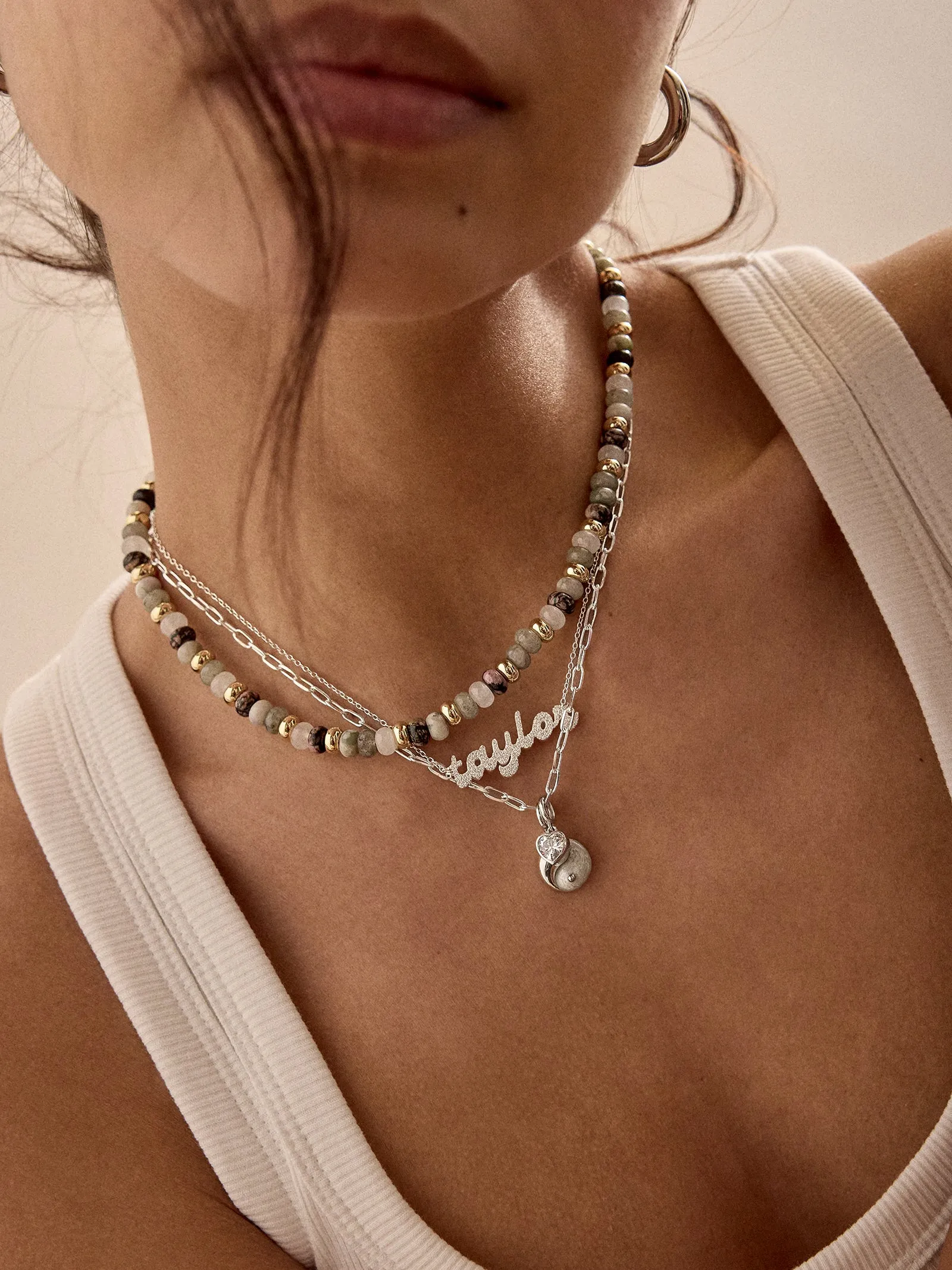 Natasha Semi-Precious Necklace - Neutral sold by BaubleBar product image thumbnail 2