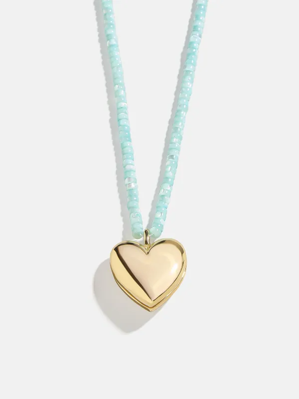 Millie Bubble Heart Necklace - Turquoise sold by BaubleBar