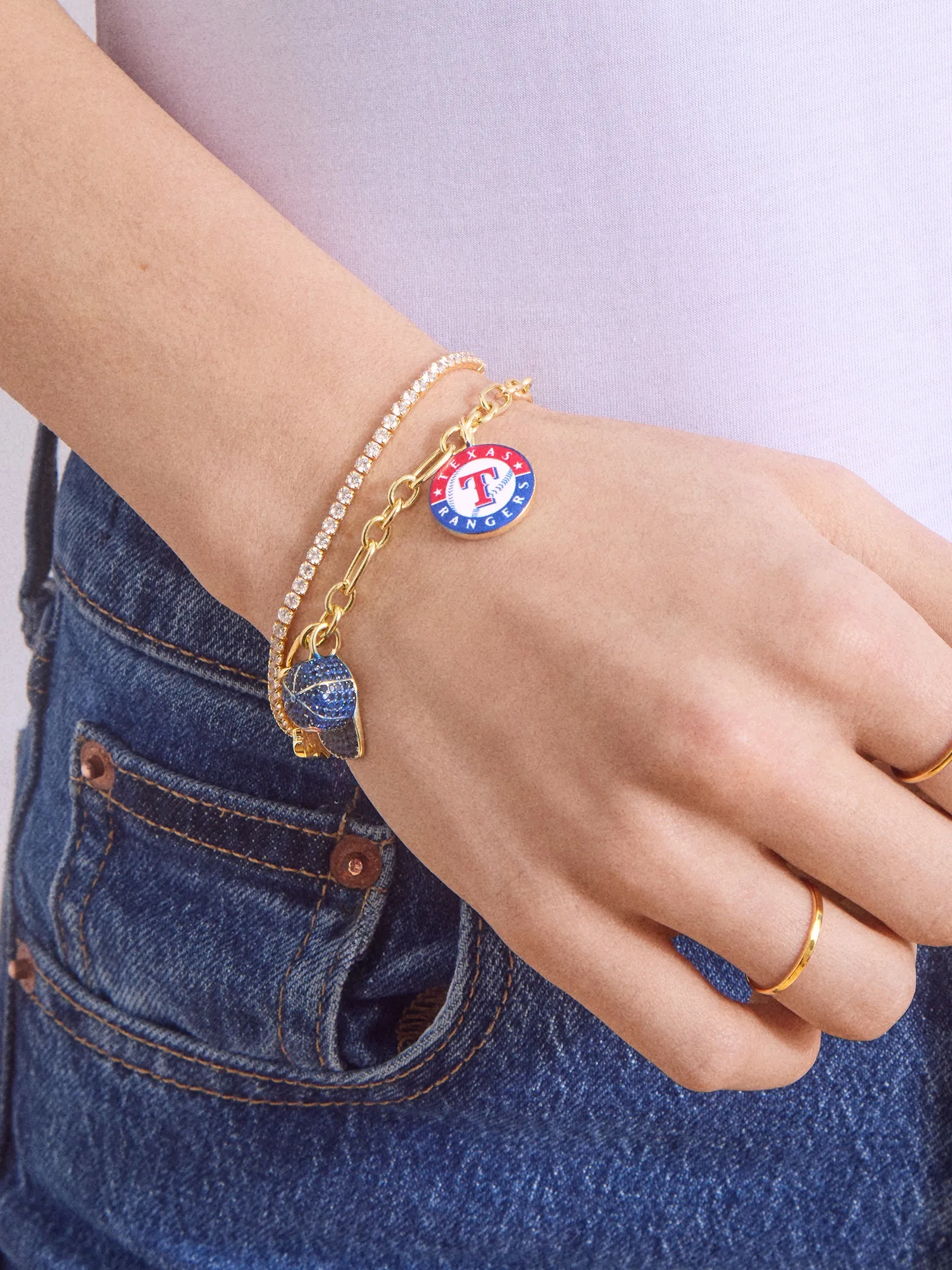 MLB Charm Bracelet - Texas Rangers sold by BaubleBar product image thumbnail 2