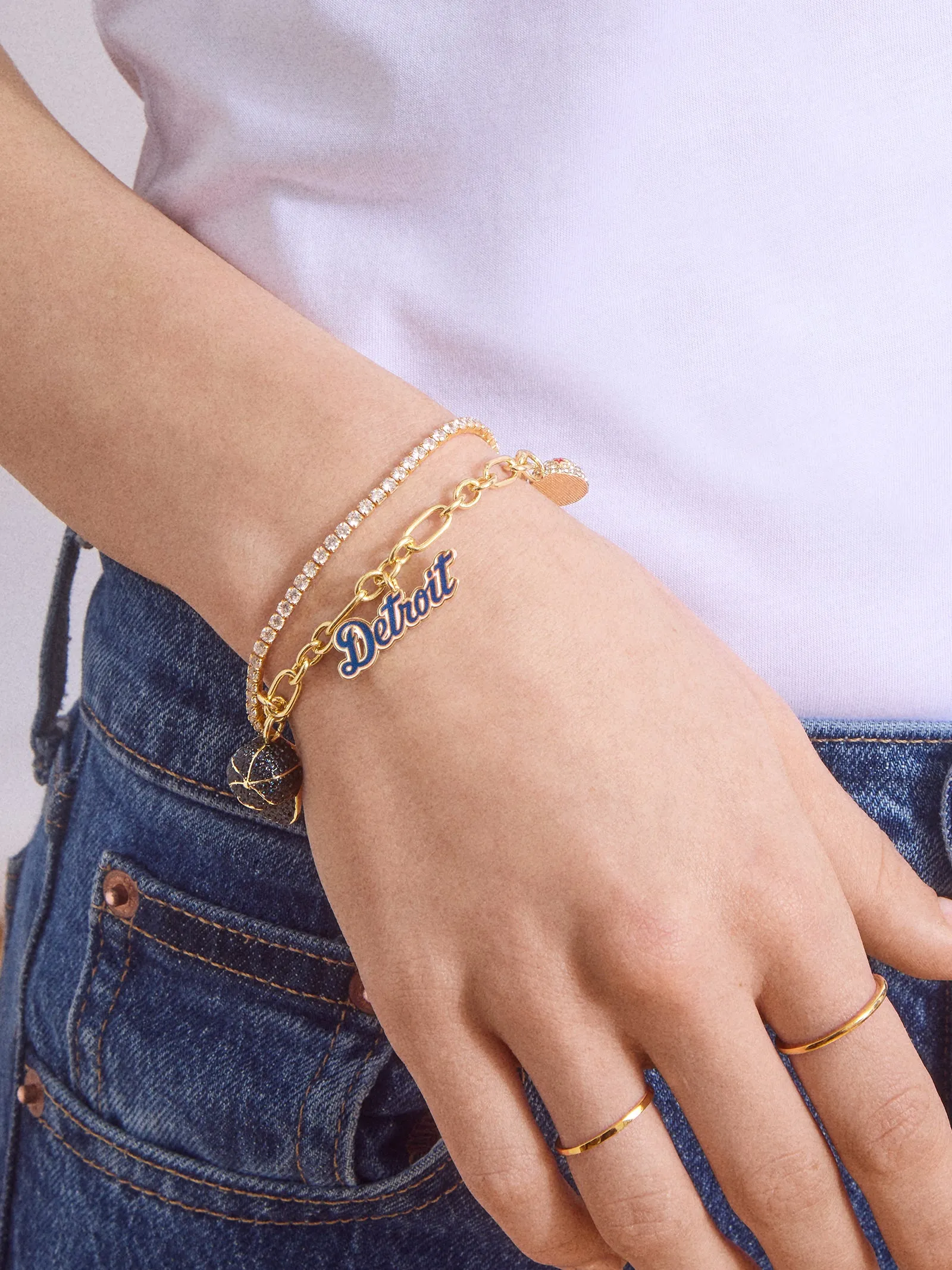 MLB Charm Bracelet - Detroit Tigers sold by BaubleBar product image thumbnail 2