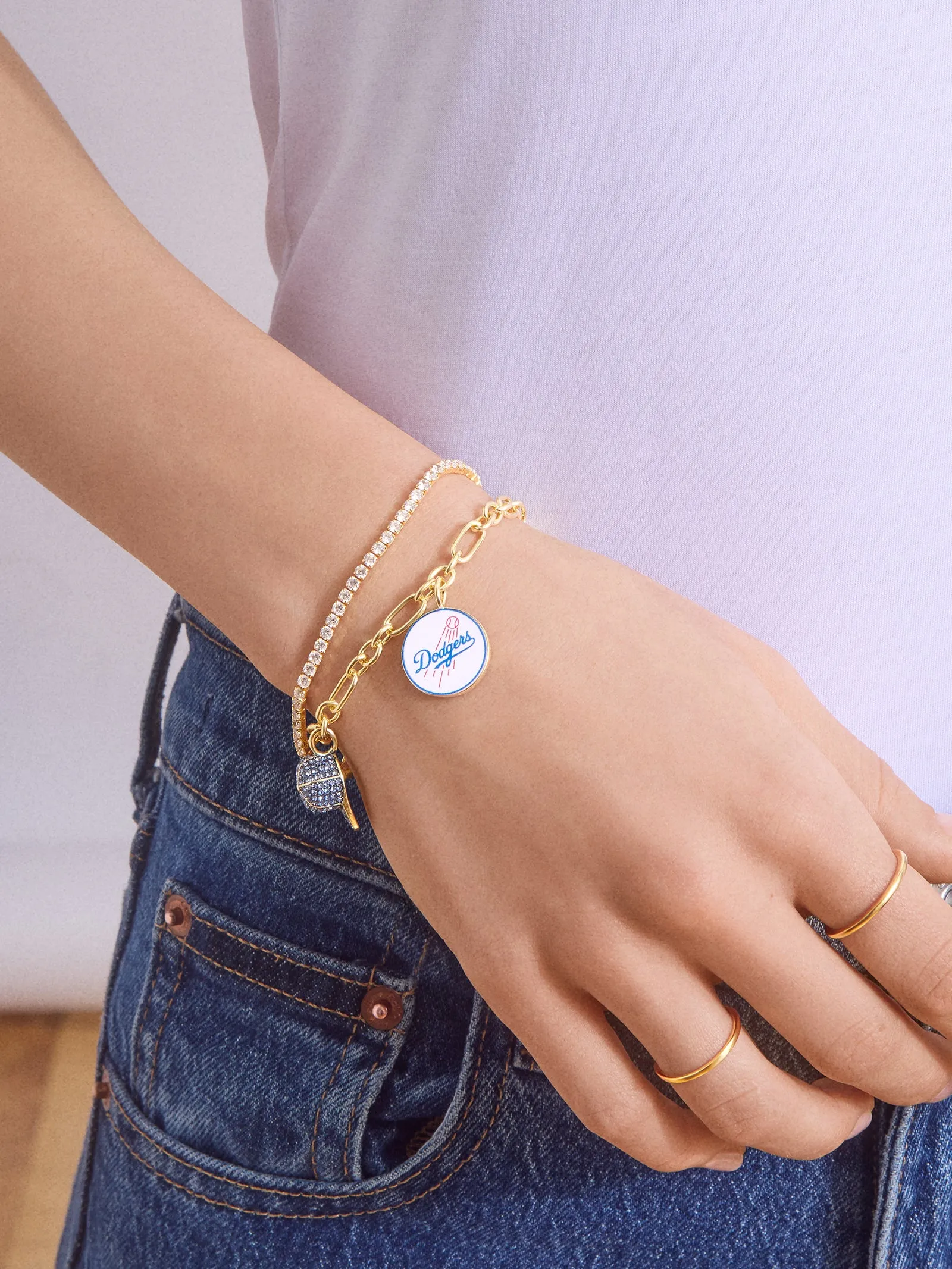 MLB Charm Bracelet - Los Angeles Dodgers sold by BaubleBar product image thumbnail 2