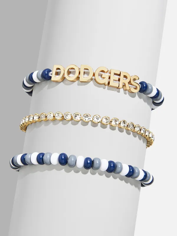 WEAR By Erin Andrews x BaubleBar Los Angeles Dodgers Bracelet Set - Los Angeles Dodgers sold by BaubleBar